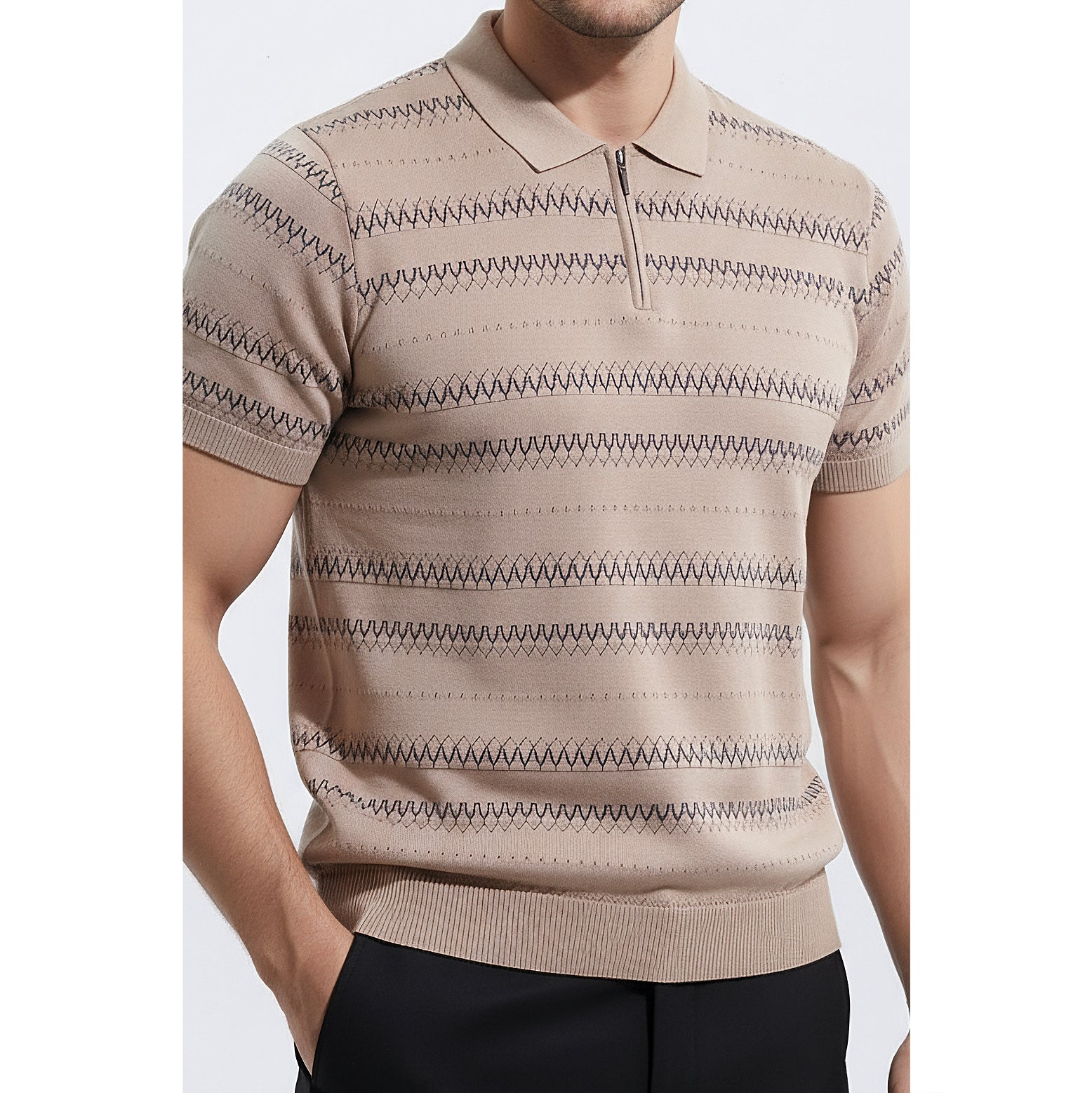Mens Knitted Polo