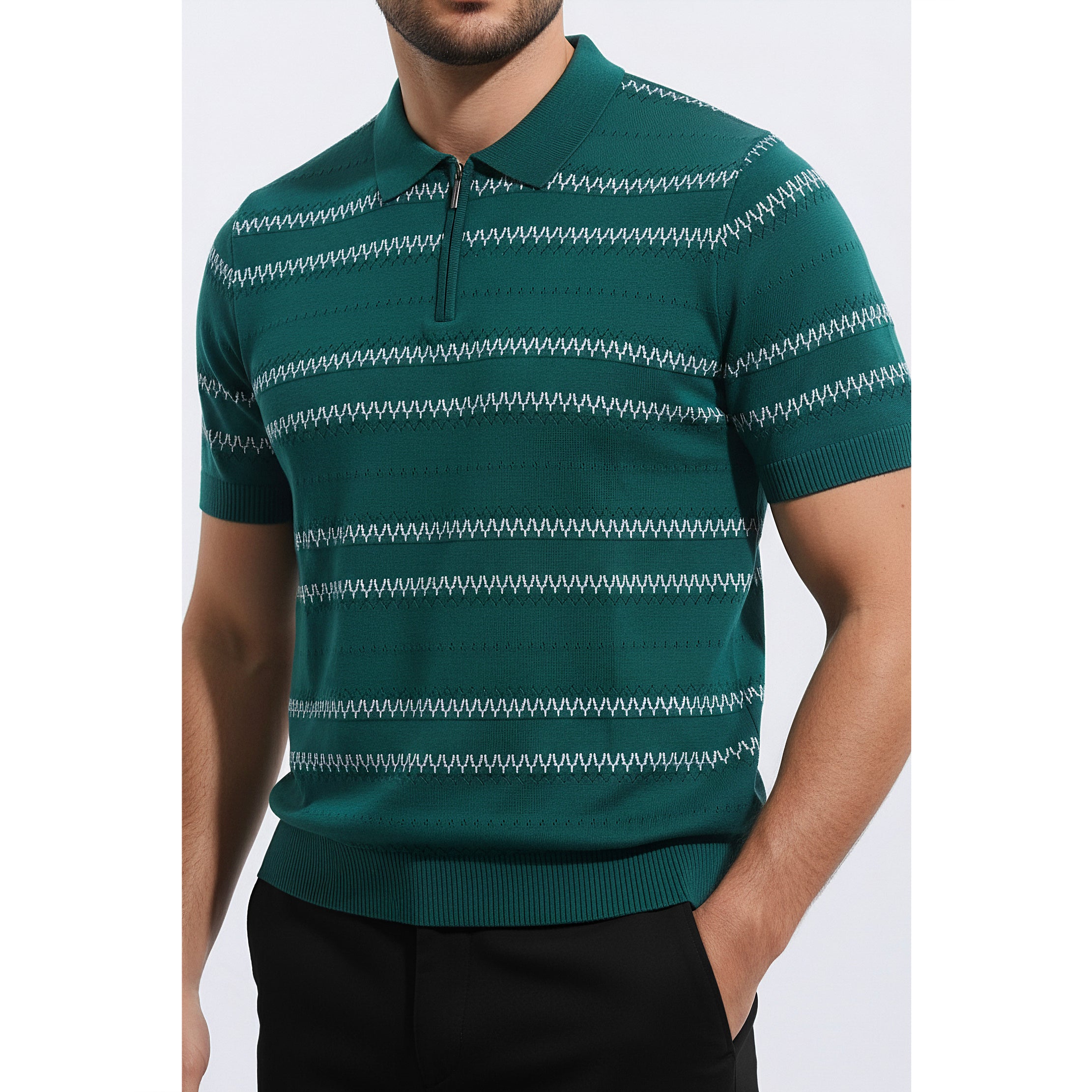 Mens Knitted Polo