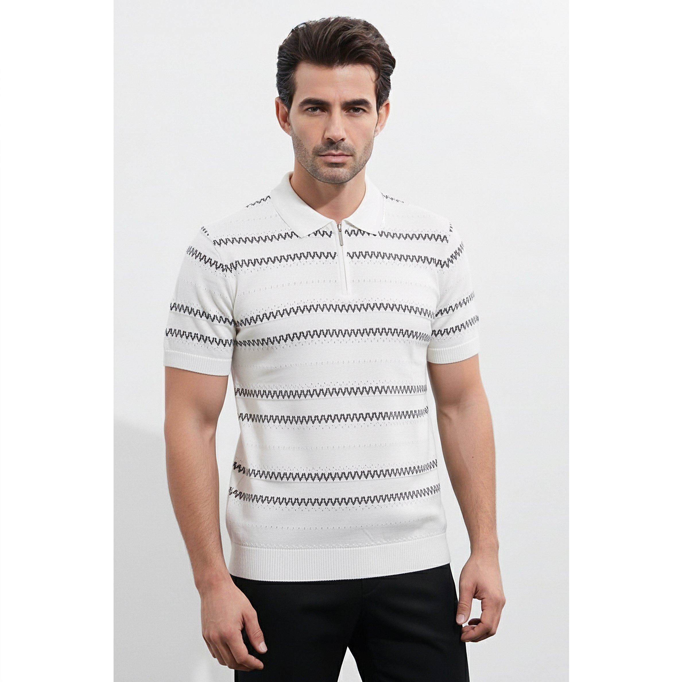 Mens Knitted Polo