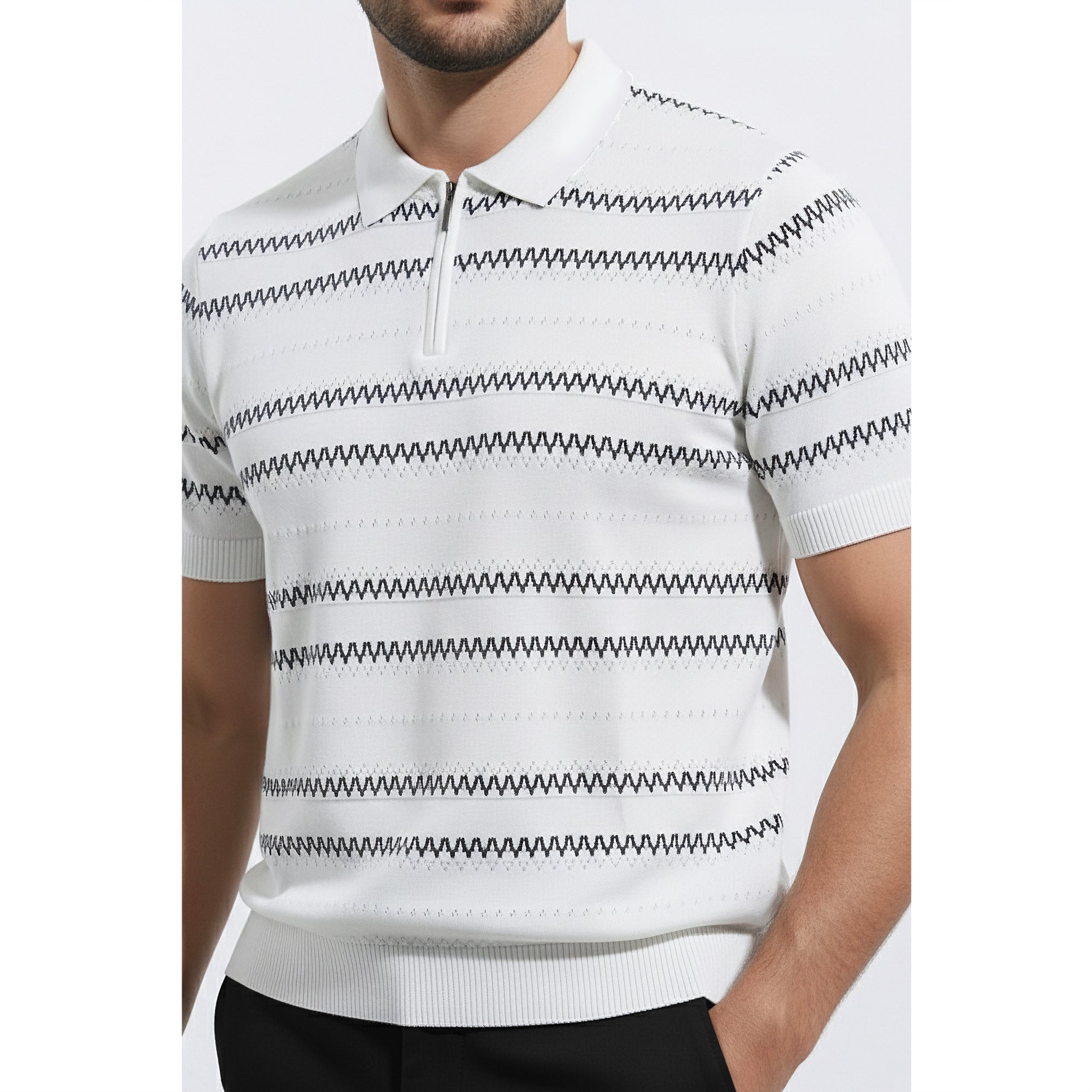 Mens Knitted Polo