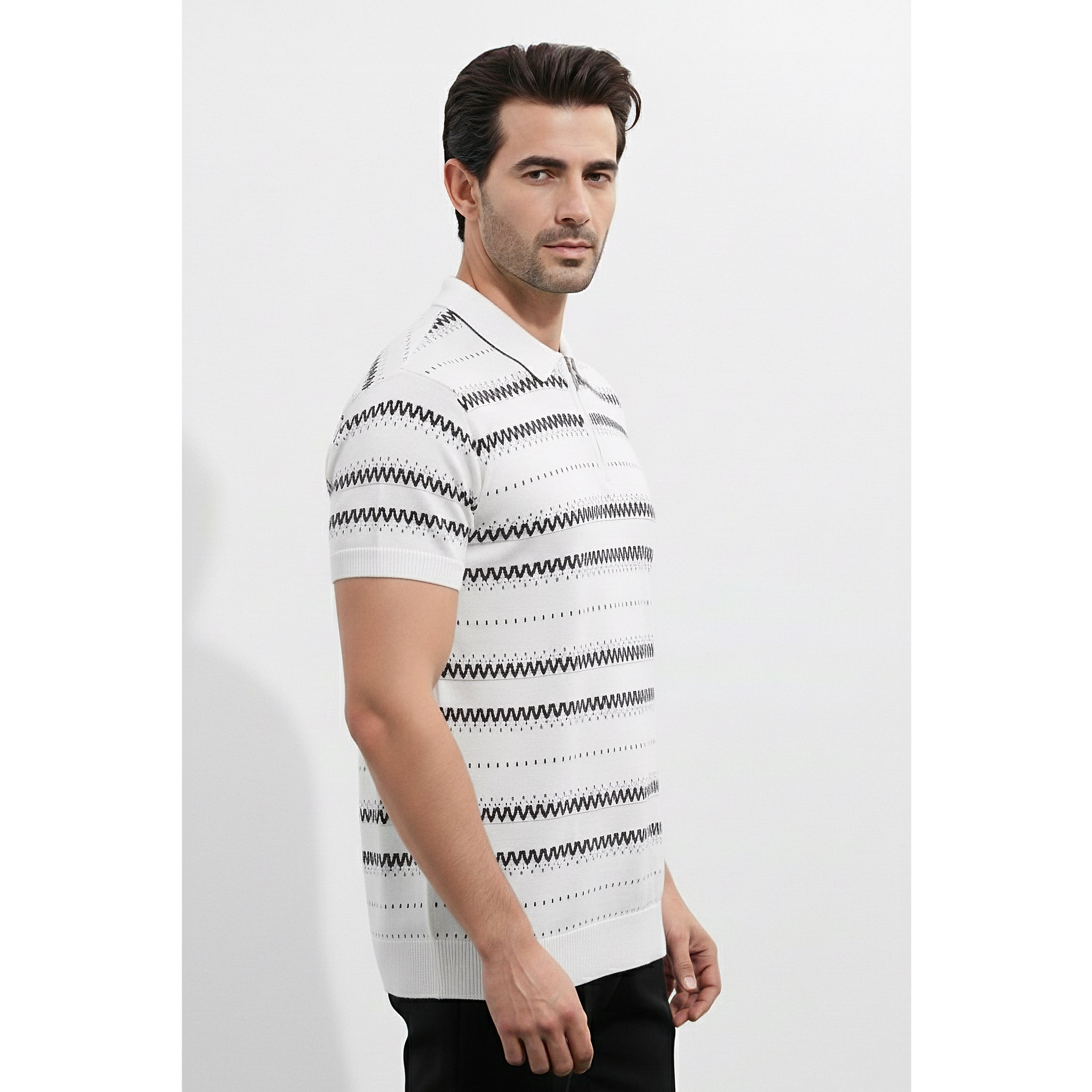 Mens Knitted Polo