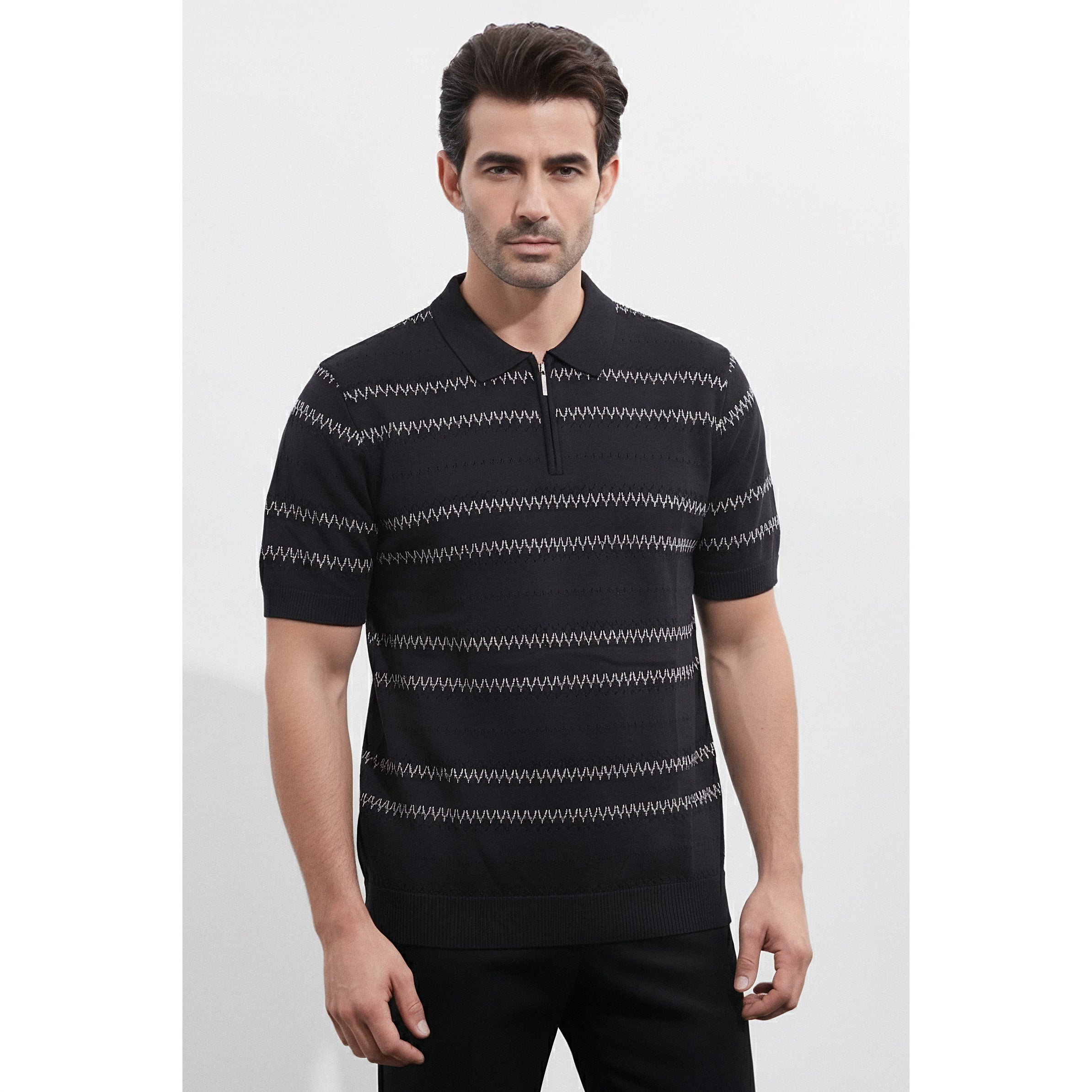 Mens Knitted Polo