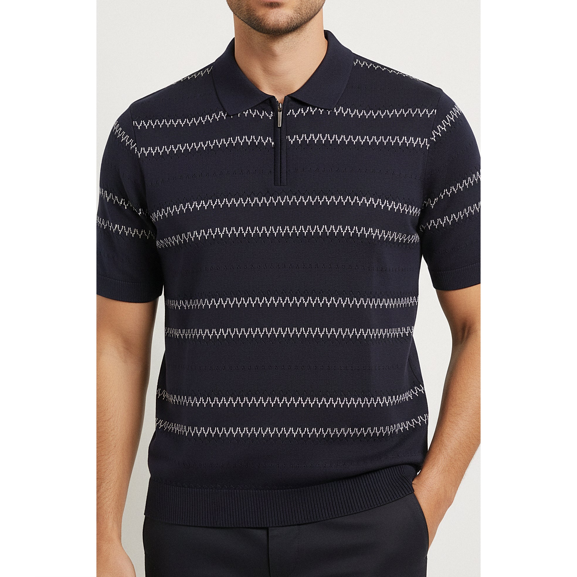 Mens Knitted Polo