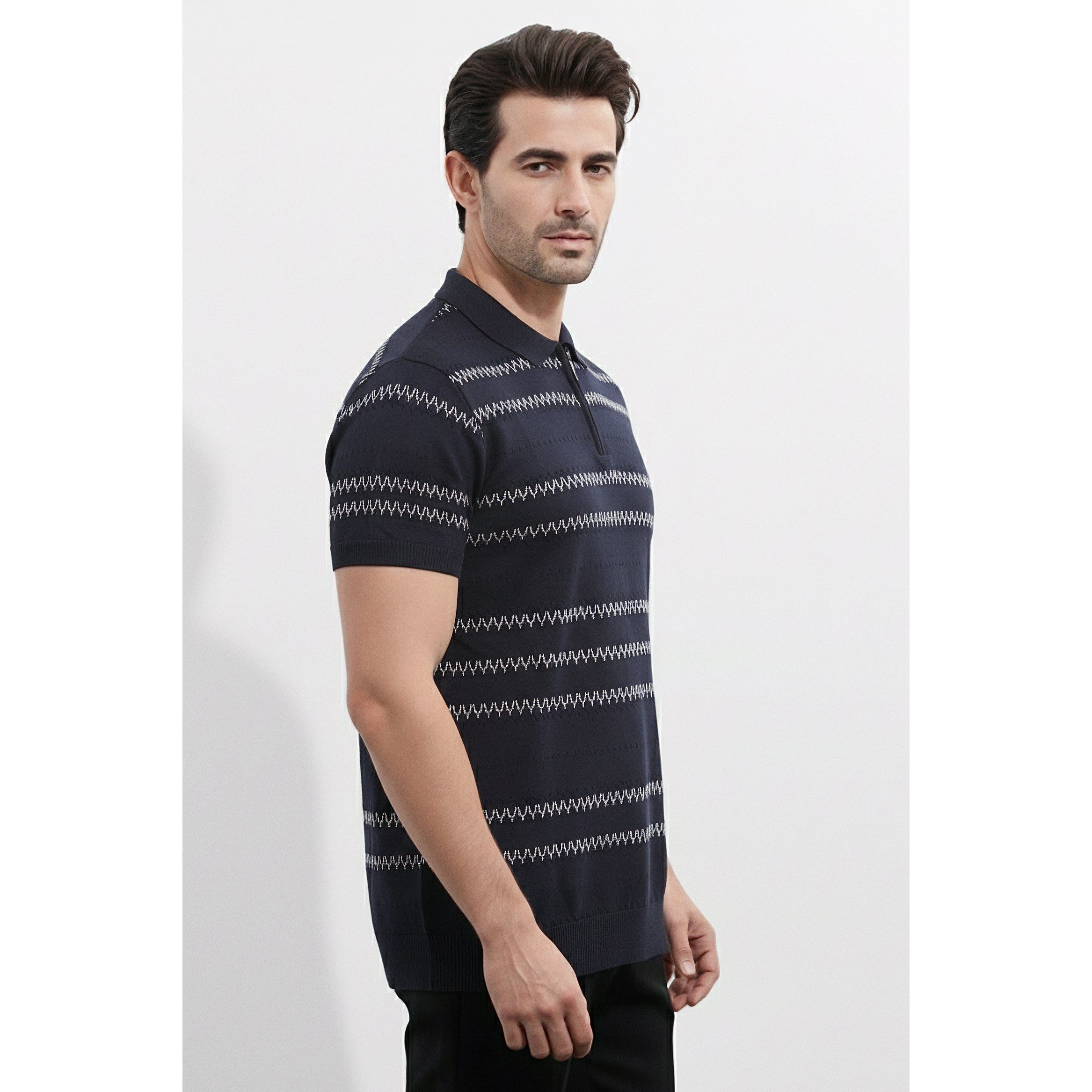 Mens Knitted Polo