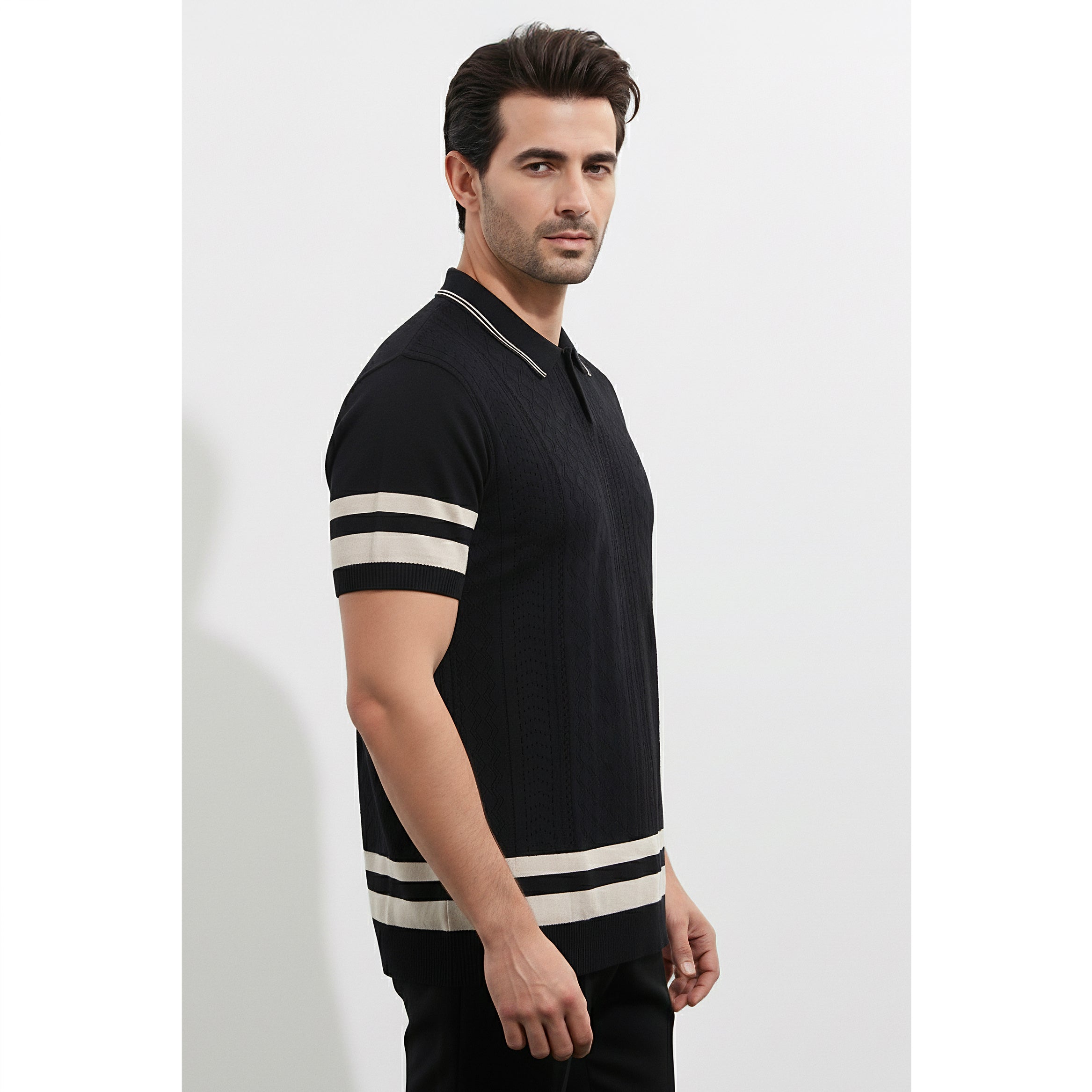 Mens Knitted Polo