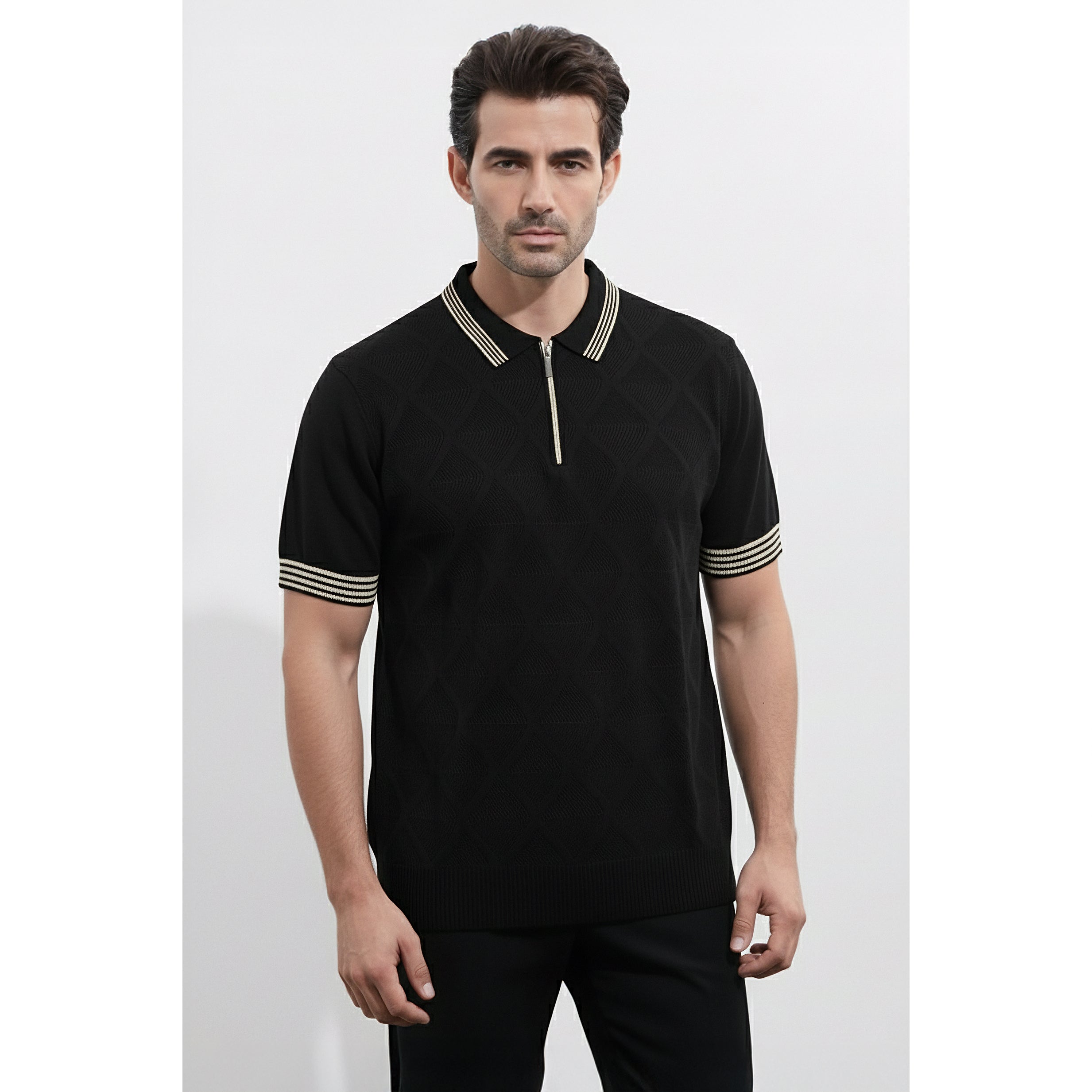 Mens Knitted Polo