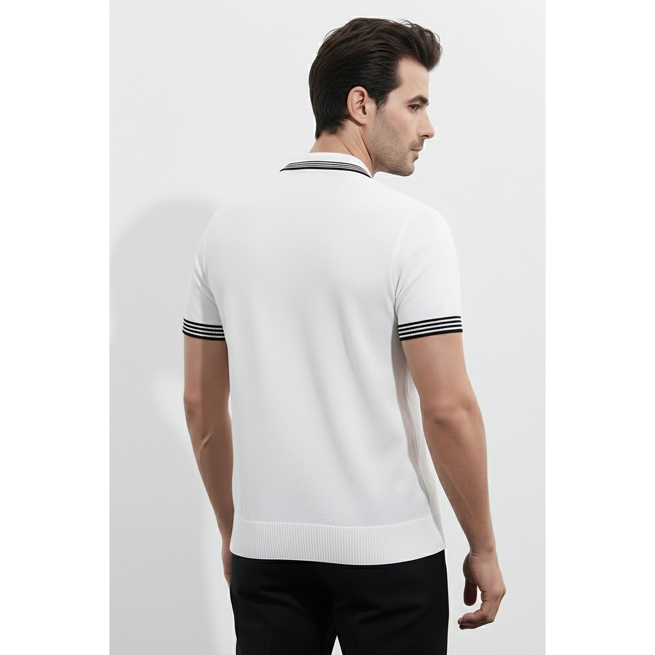 Mens Knitted Polo