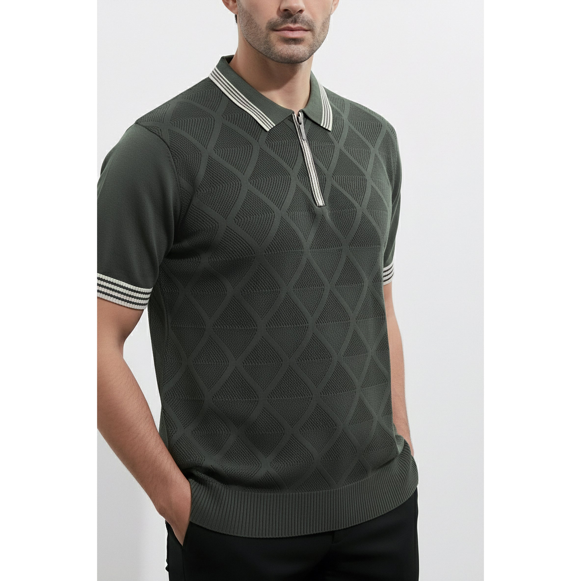 Mens Knitted Polo