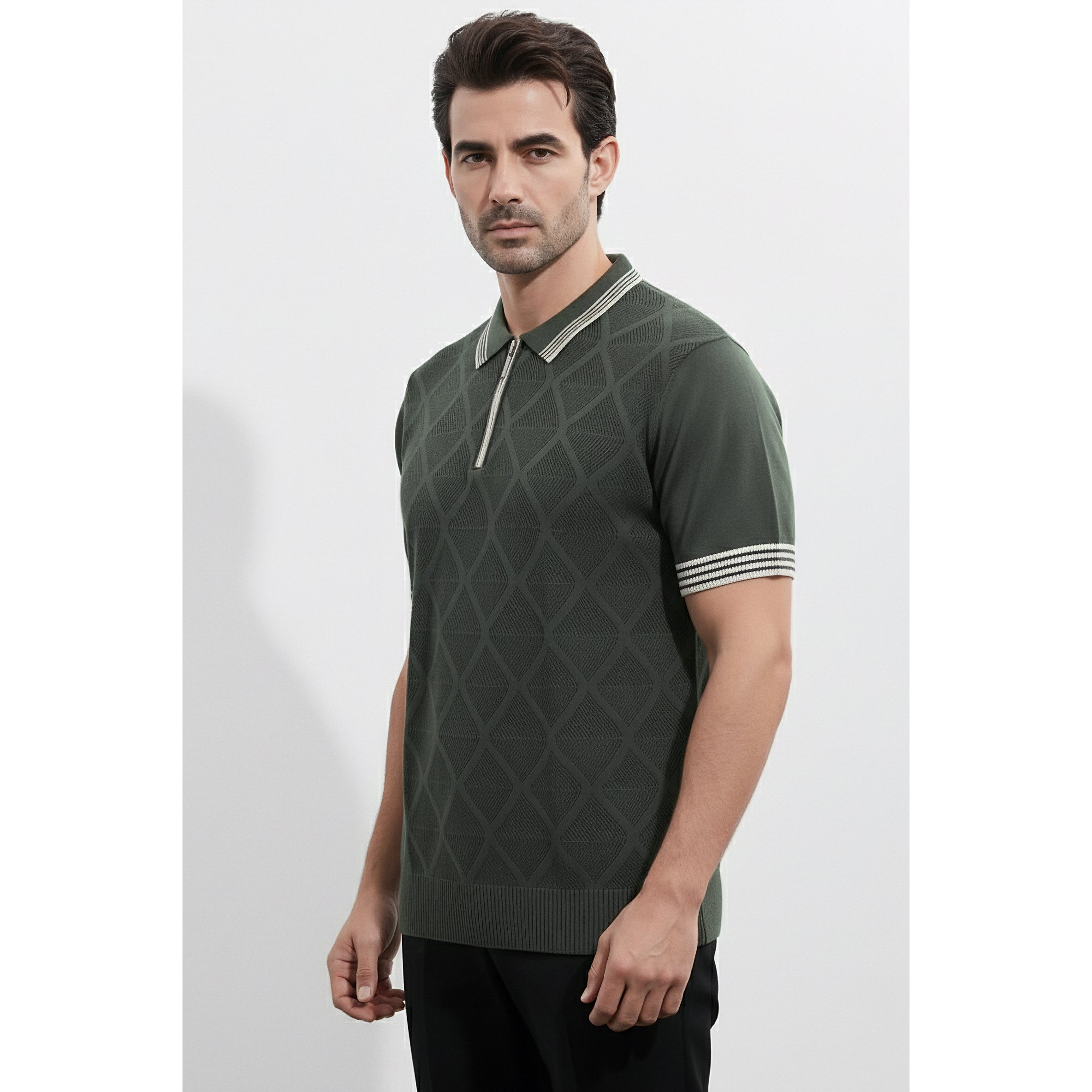 Mens Knitted Polo