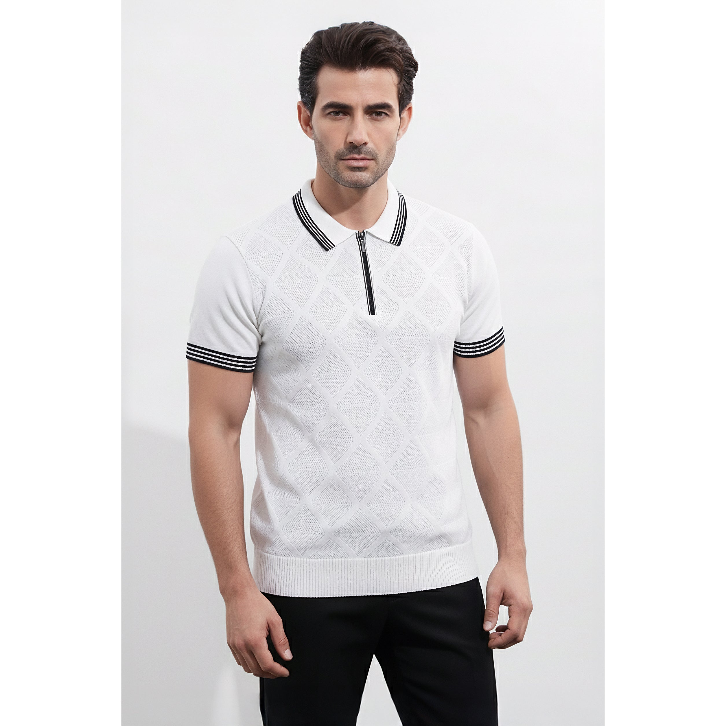 Mens Knitted Polo
