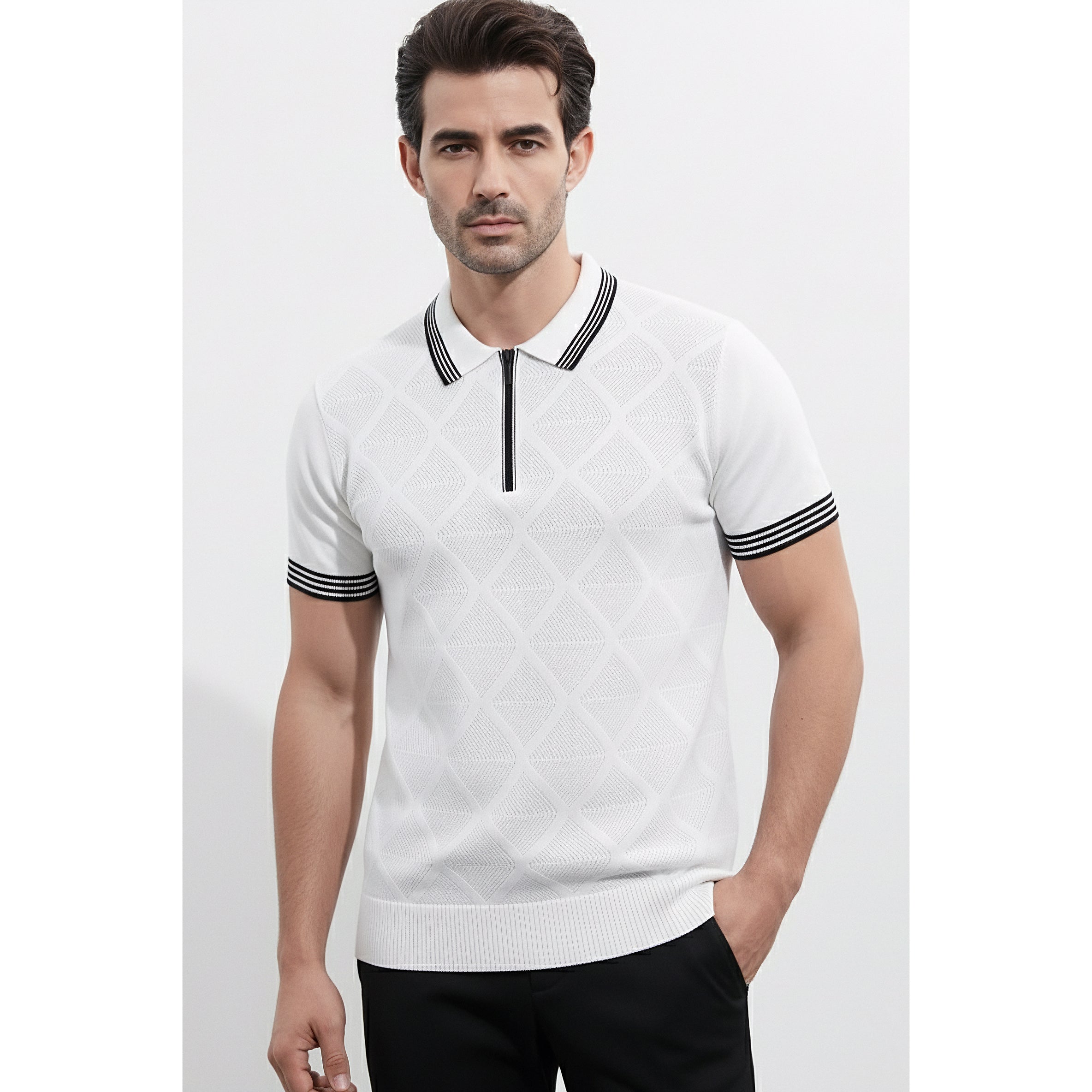 Mens Knitted Polo