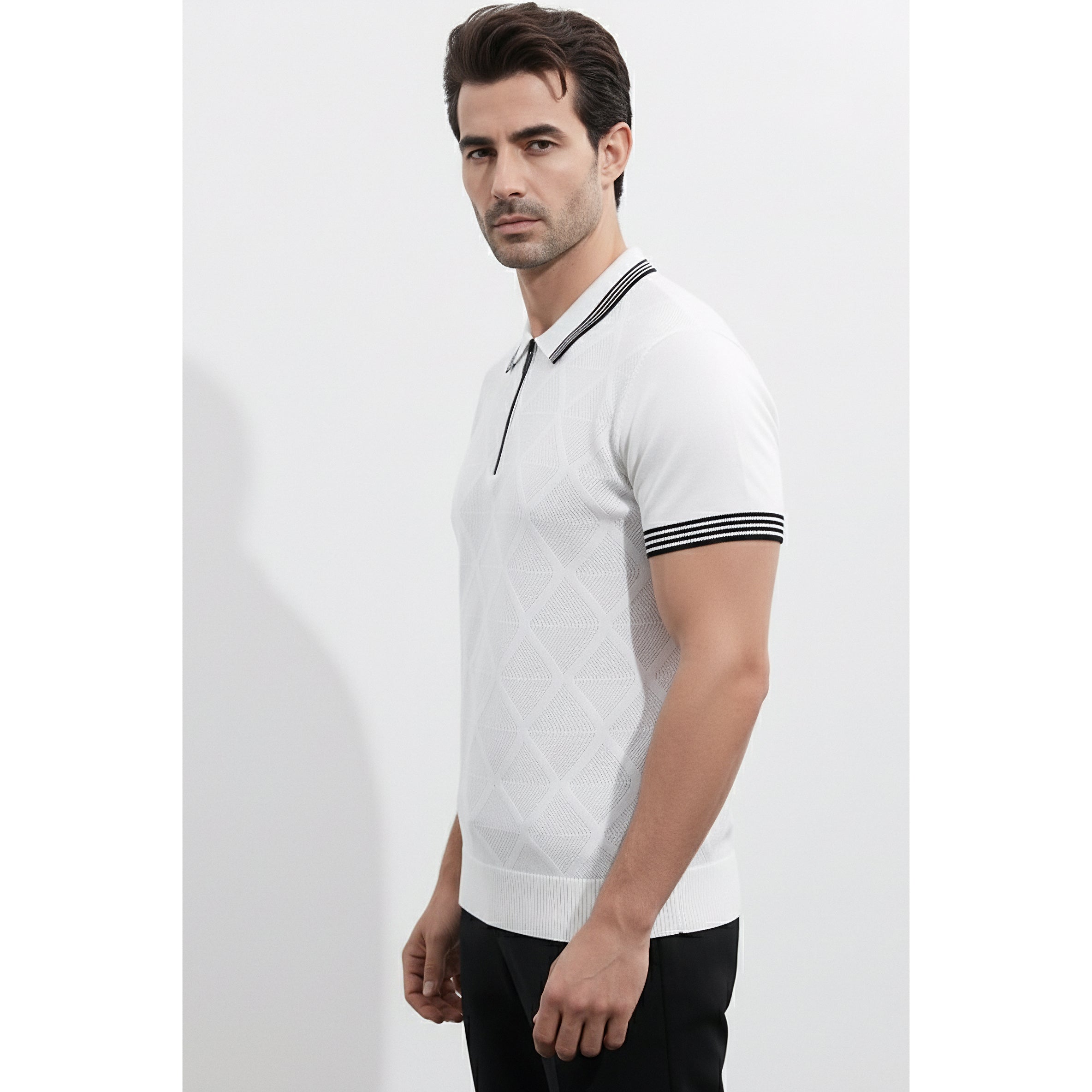Mens Knitted Polo