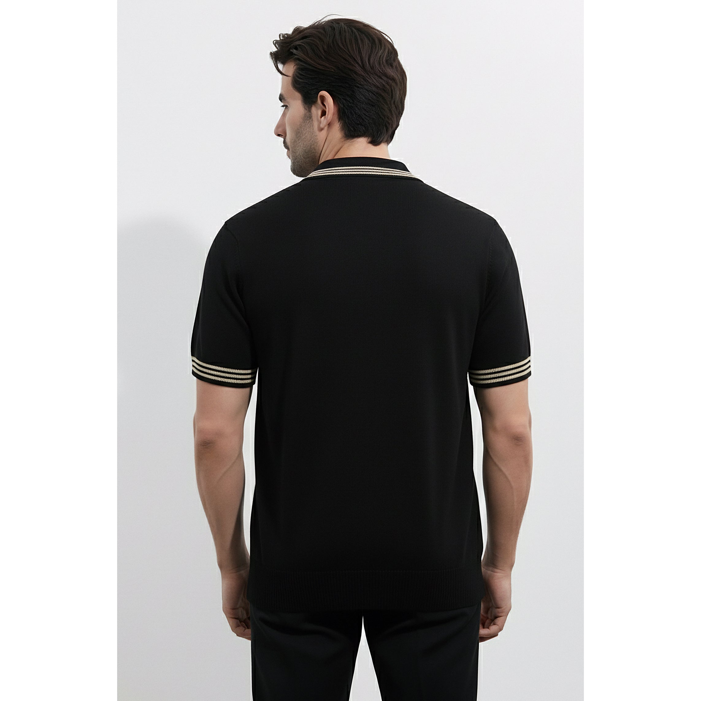 Mens Knitted Polo