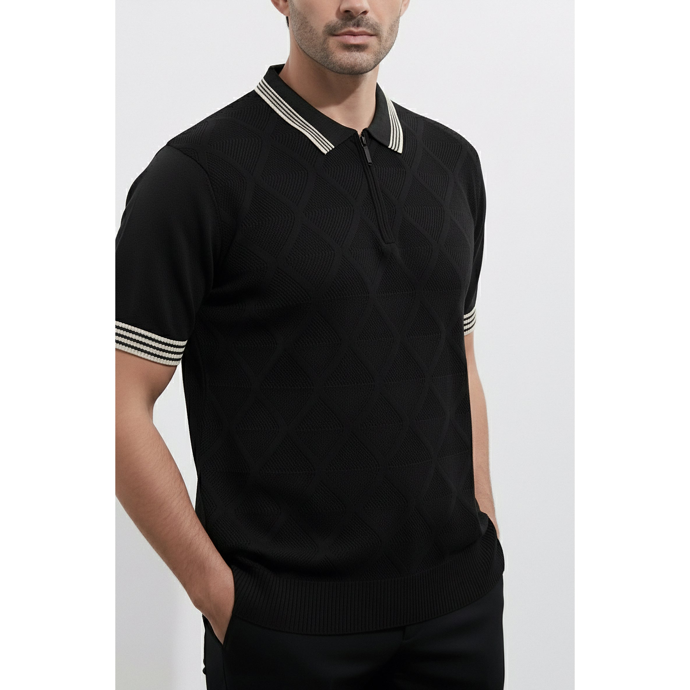 Mens Knitted Polo