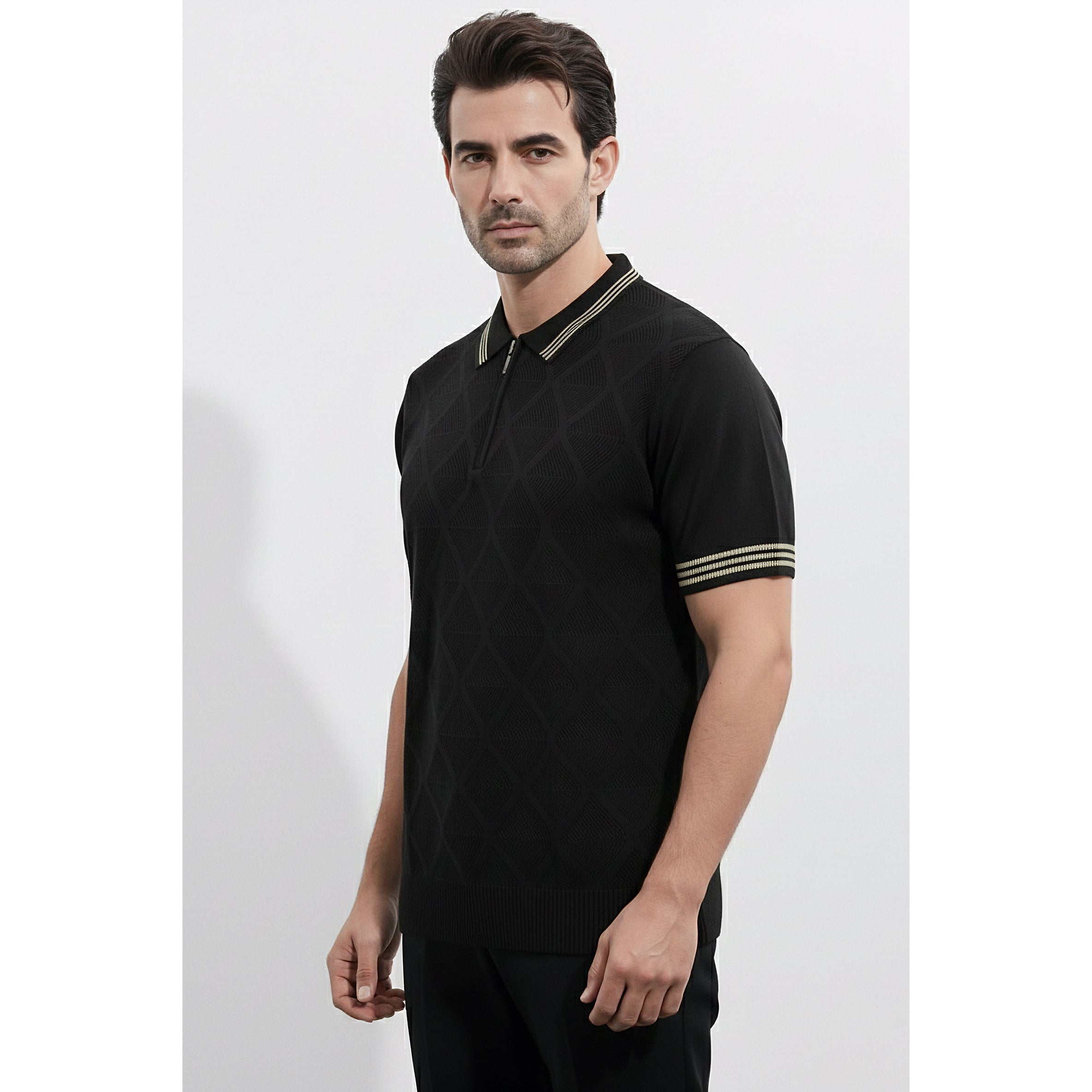 Mens Knitted Polo