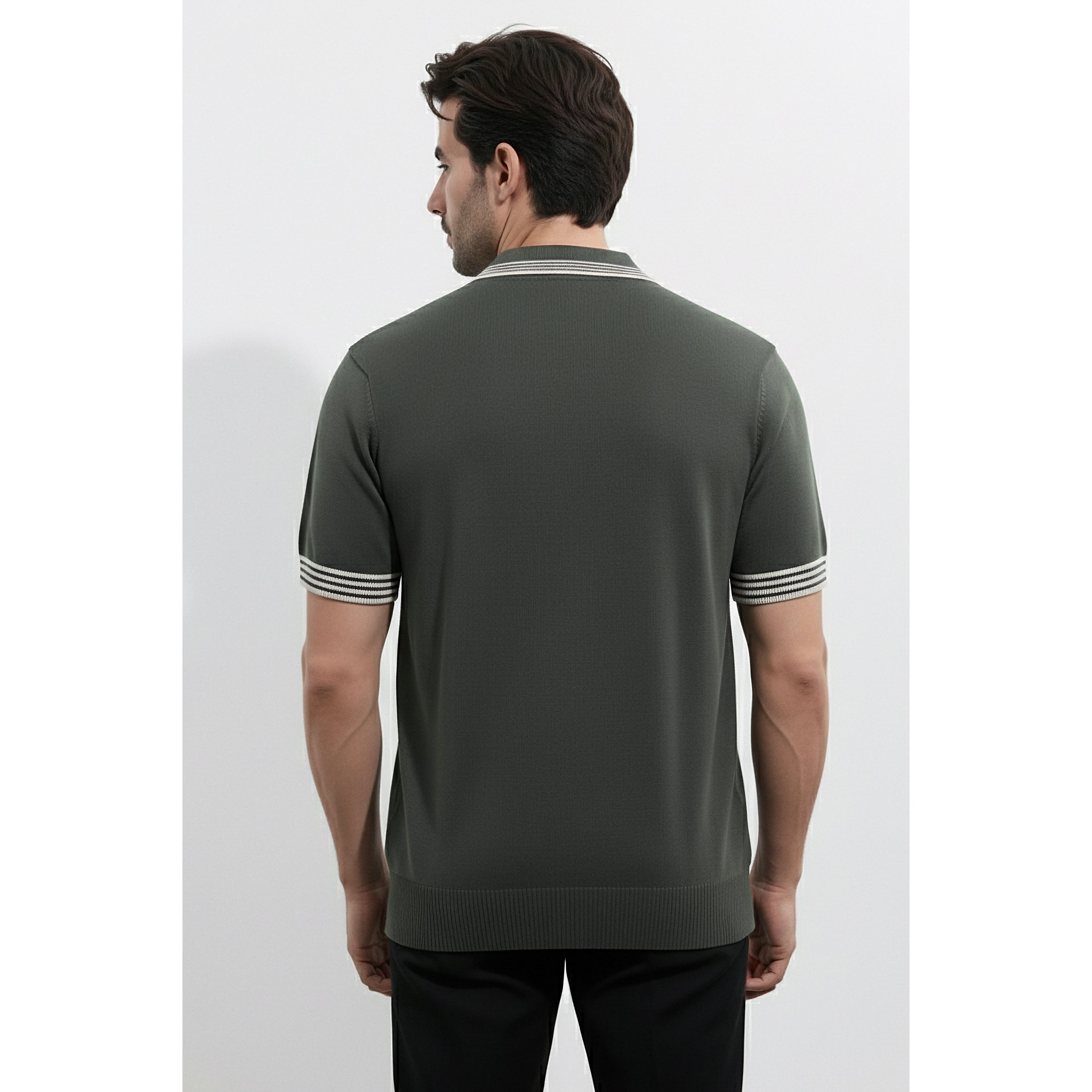 Mens Knitted Polo
