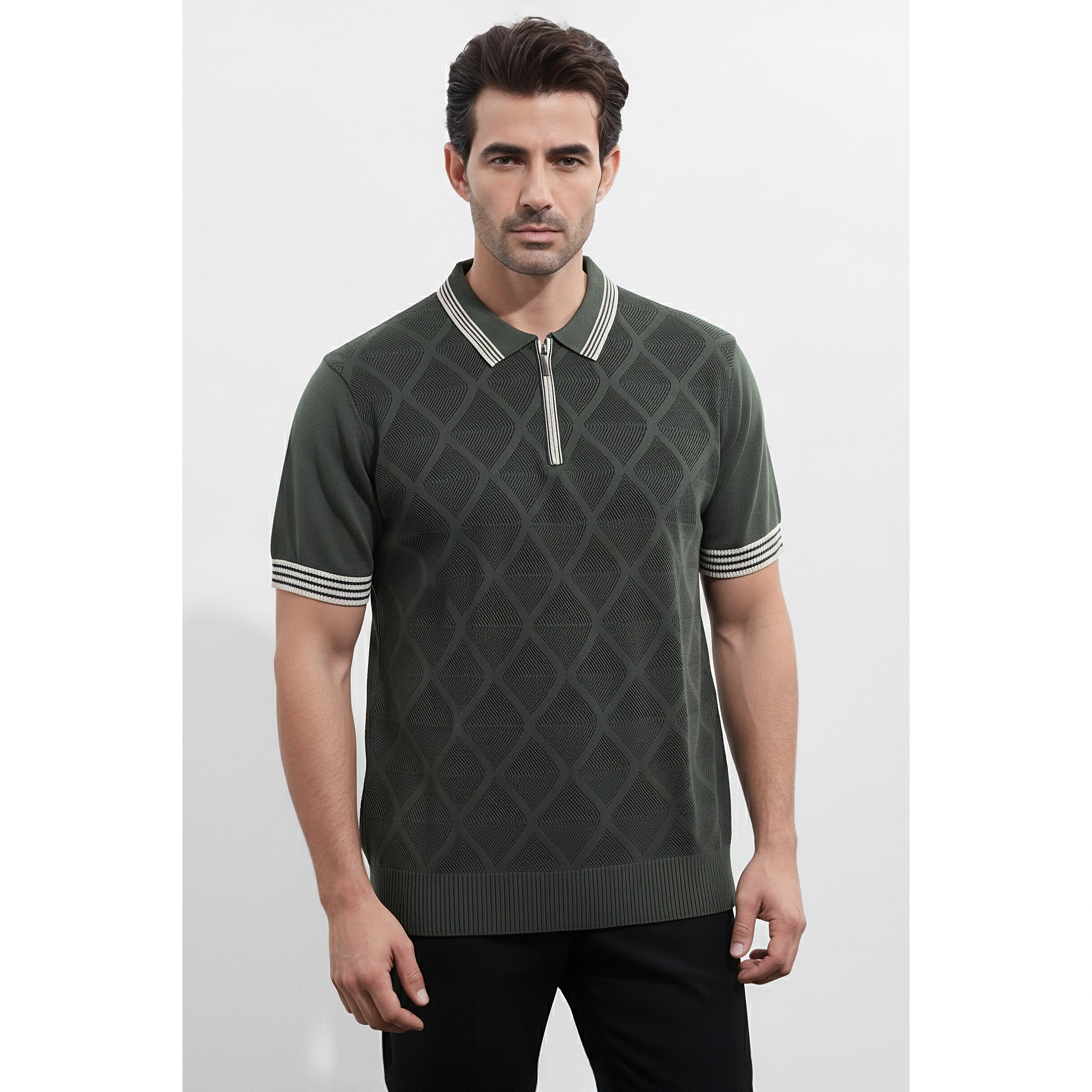 Mens Knitted Polo
