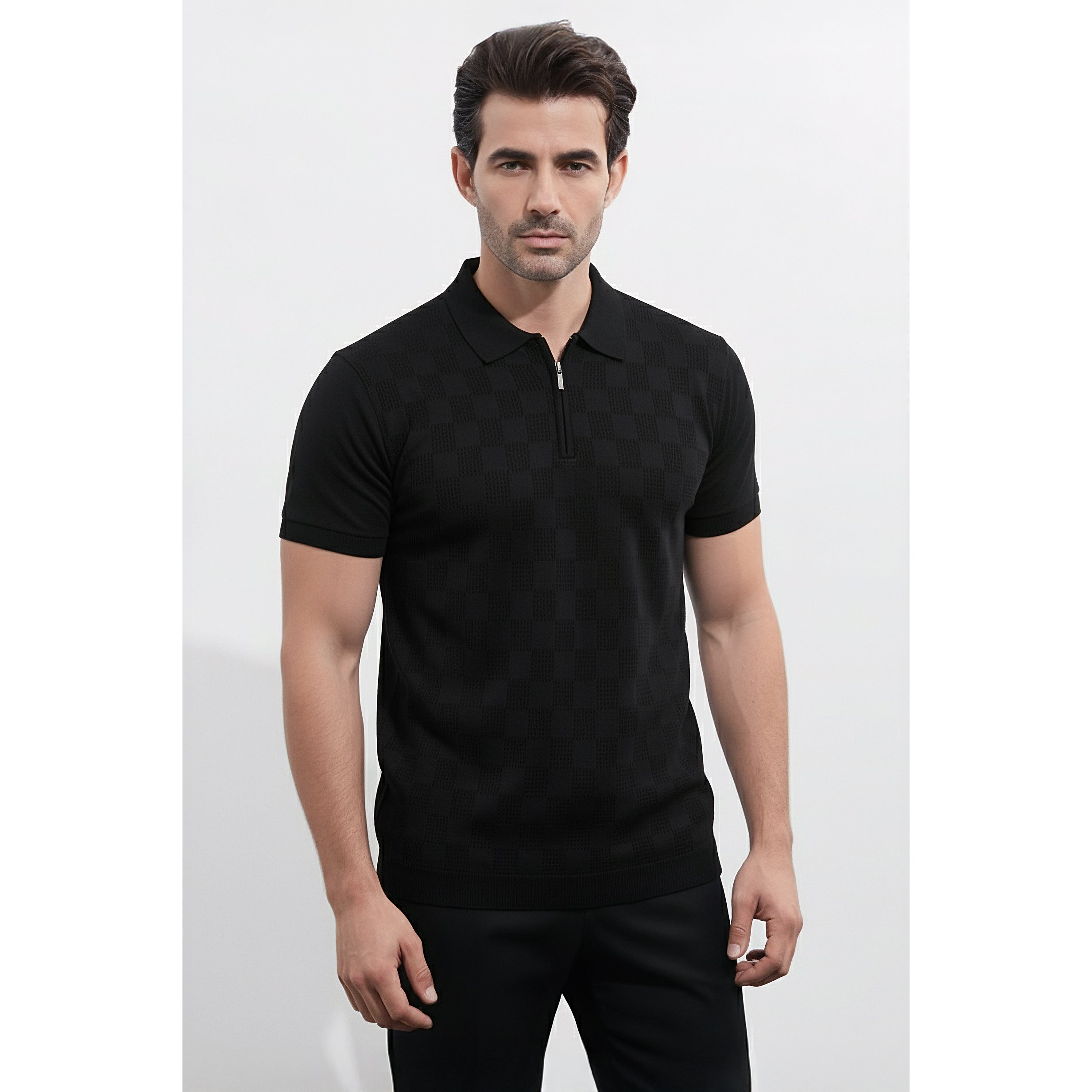 Mens Knitted Polo