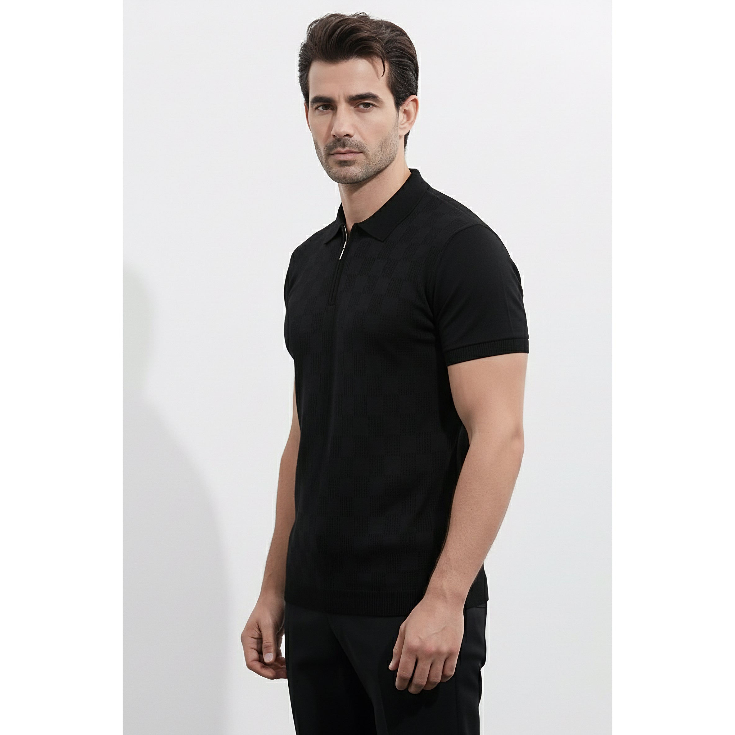 Mens Knitted Polo