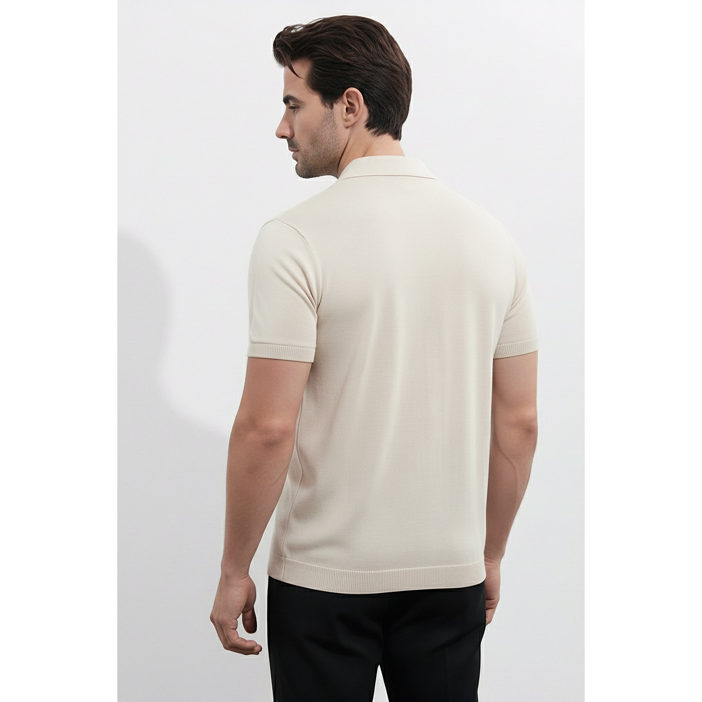 Mens Knitted Polo