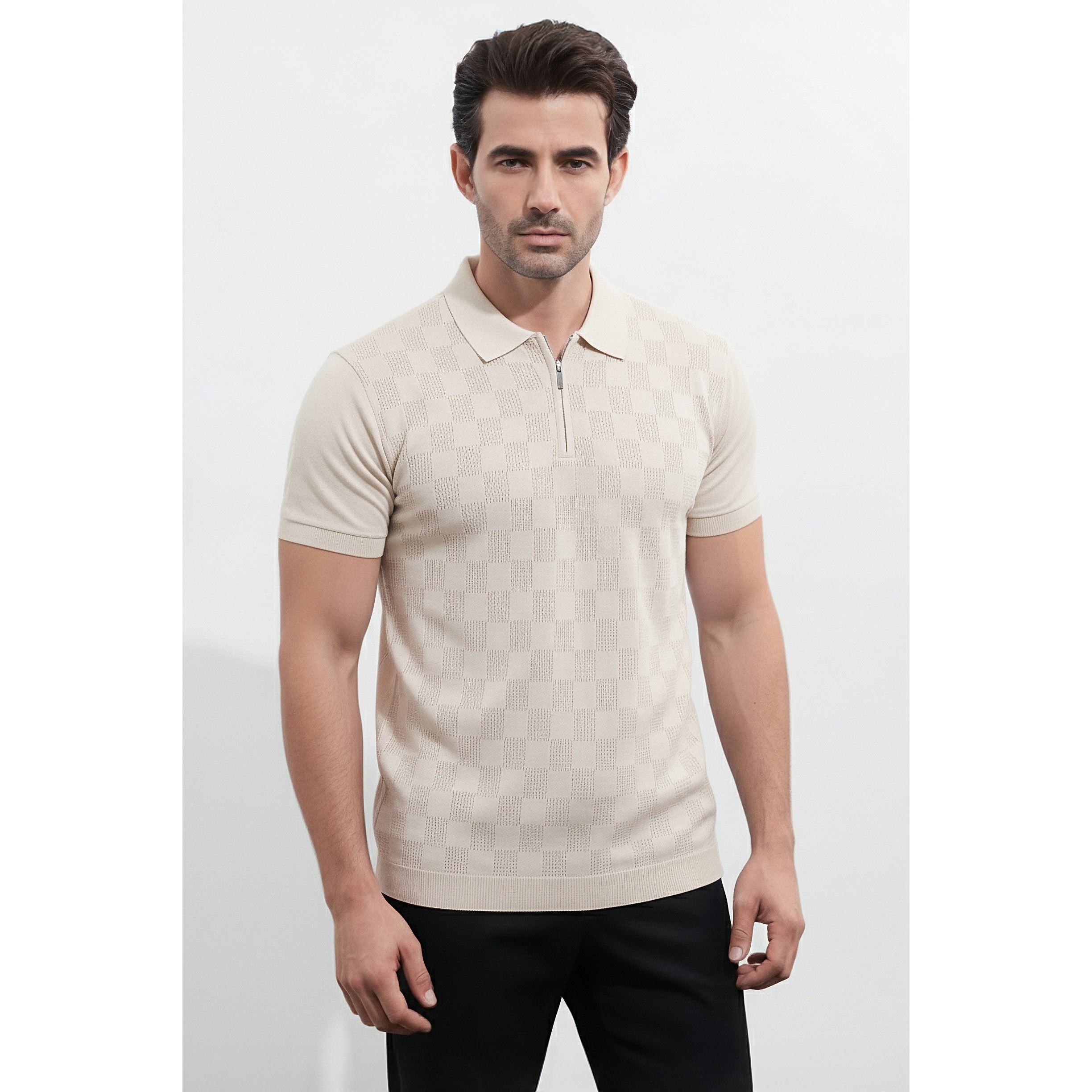 Mens Knitted Polo
