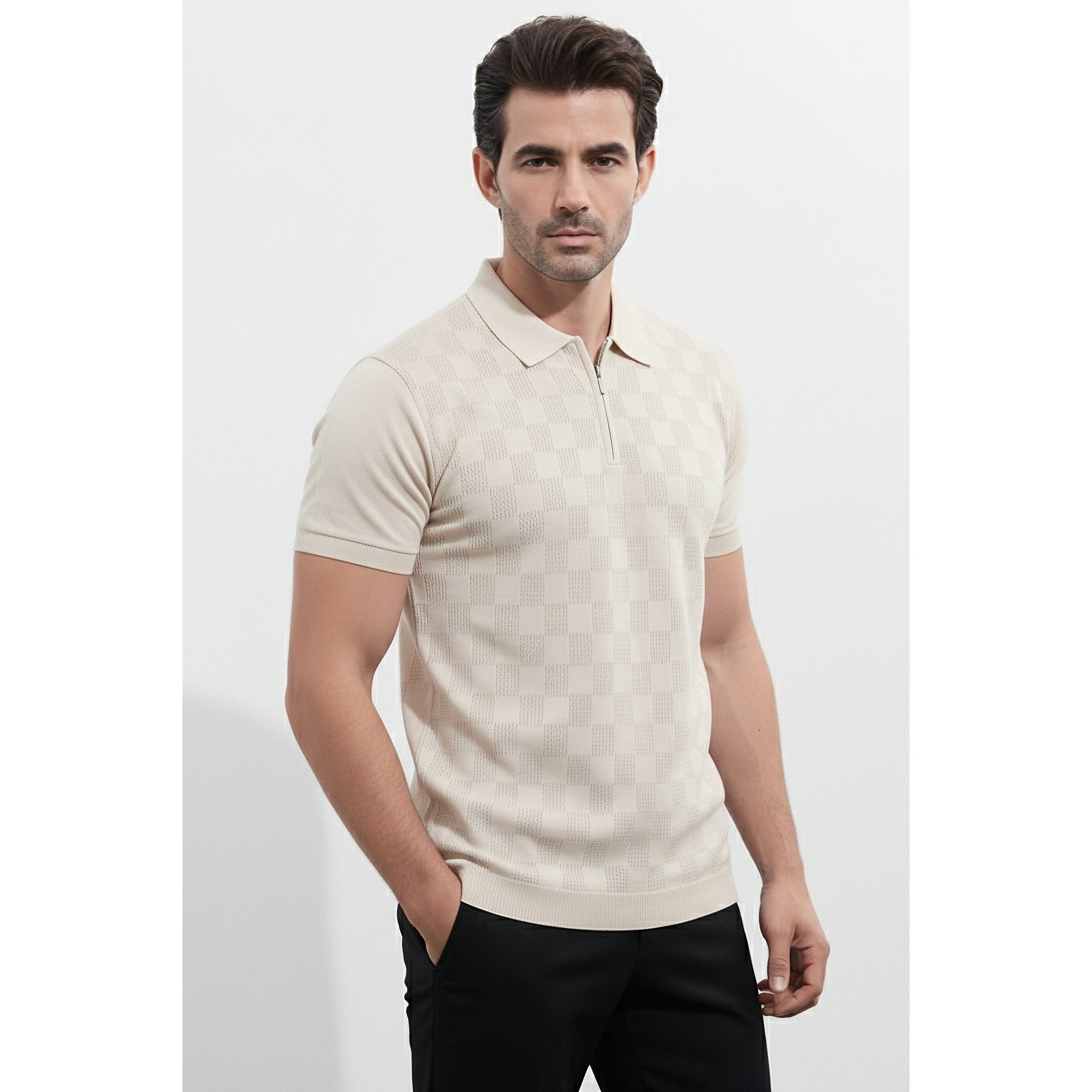 Mens Knitted Polo