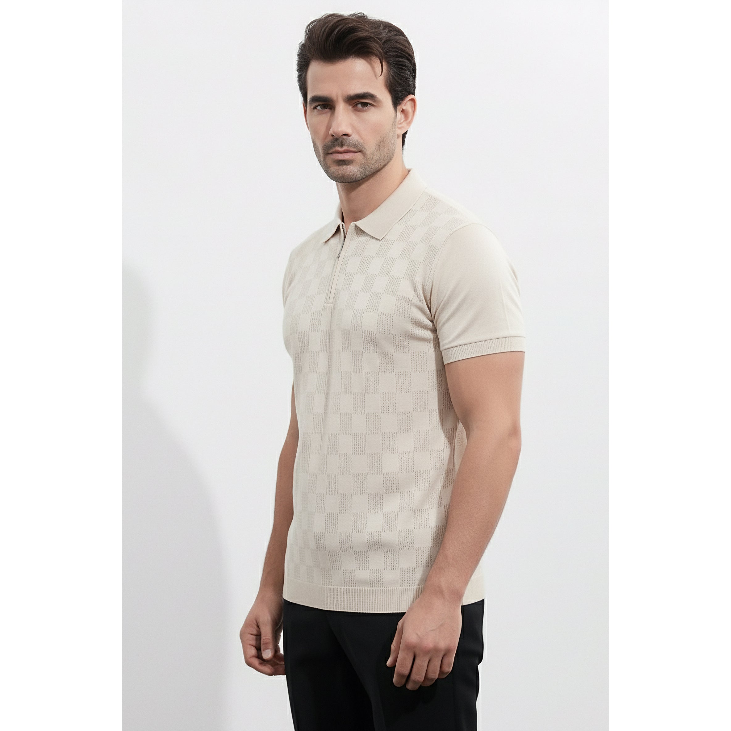 Mens Knitted Polo