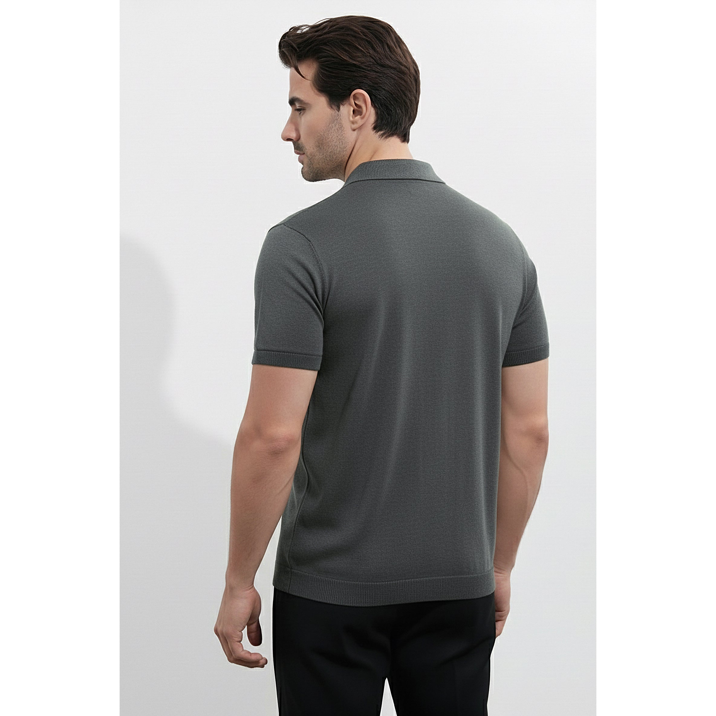 Mens Knitted Polo