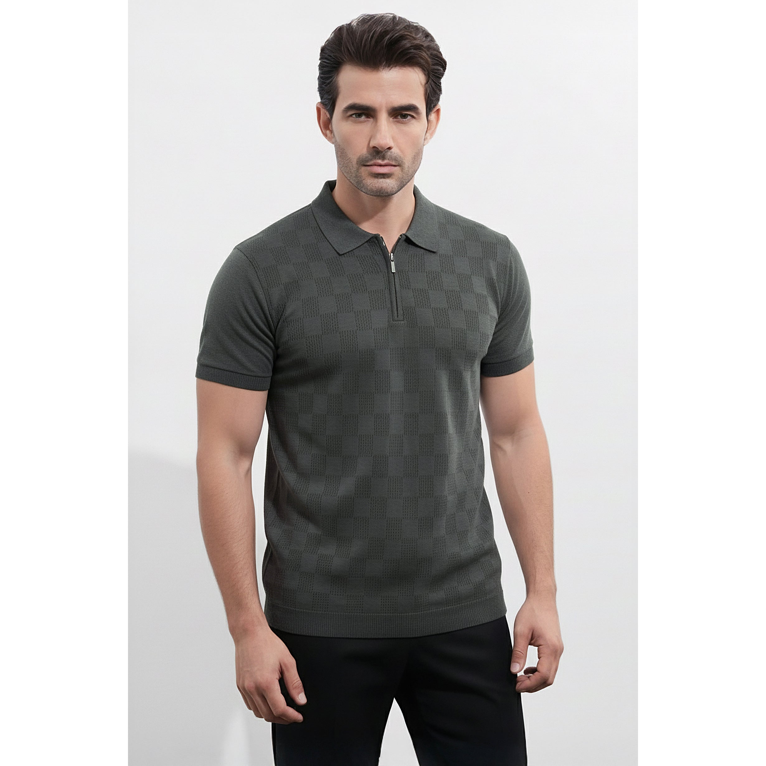 Mens Knitted Polo