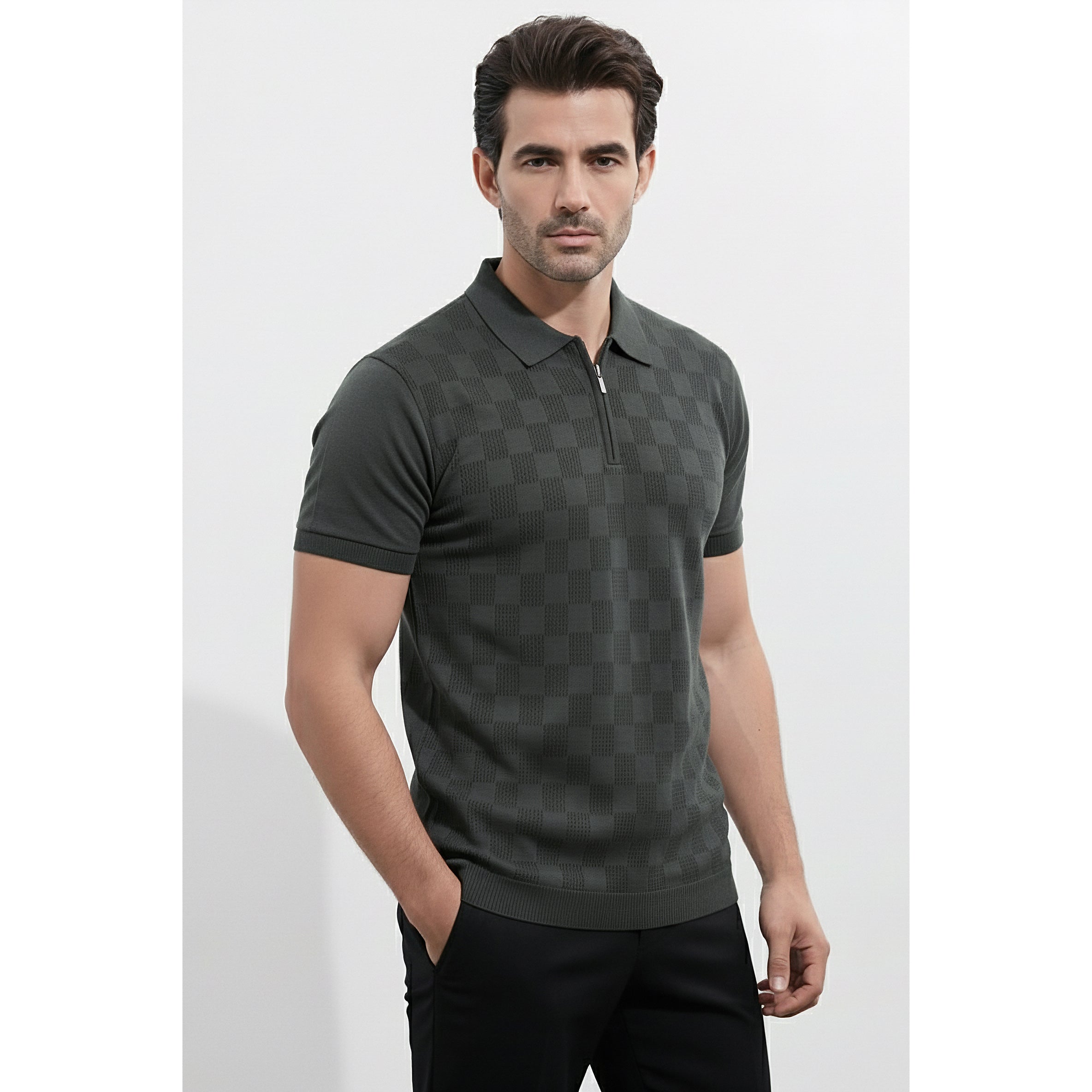 Mens Knitted Polo