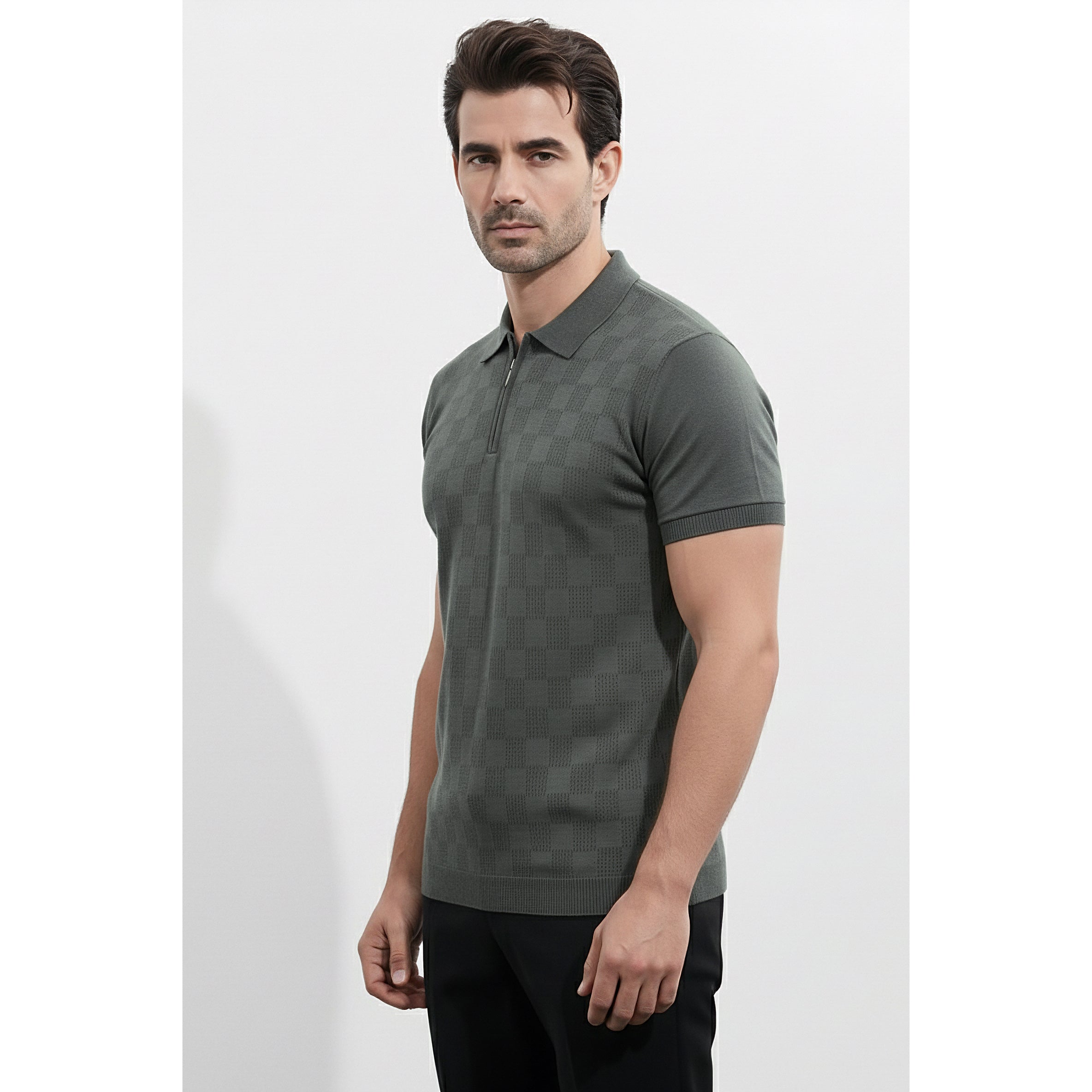 Mens Knitted Polo