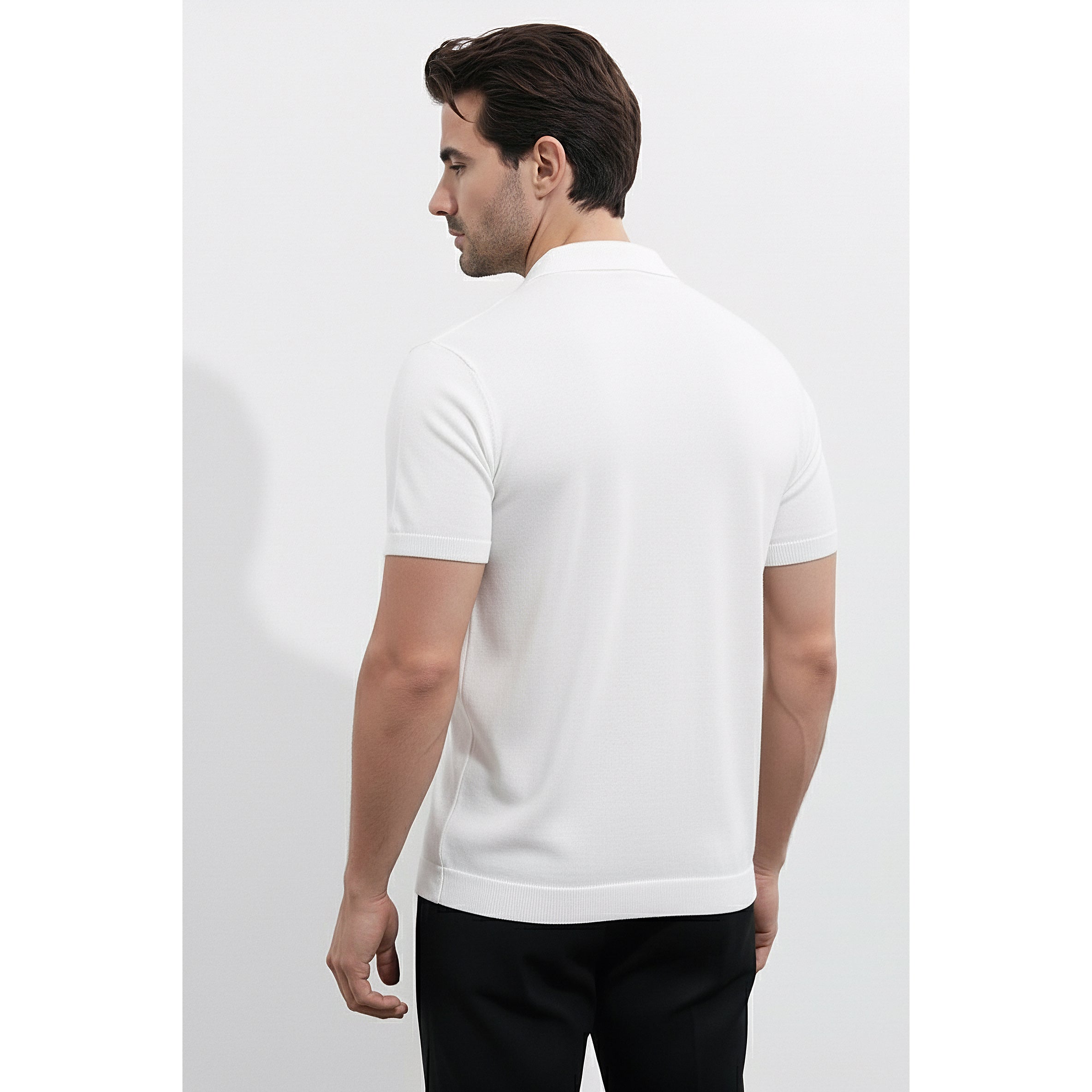 Mens Knitted Polo