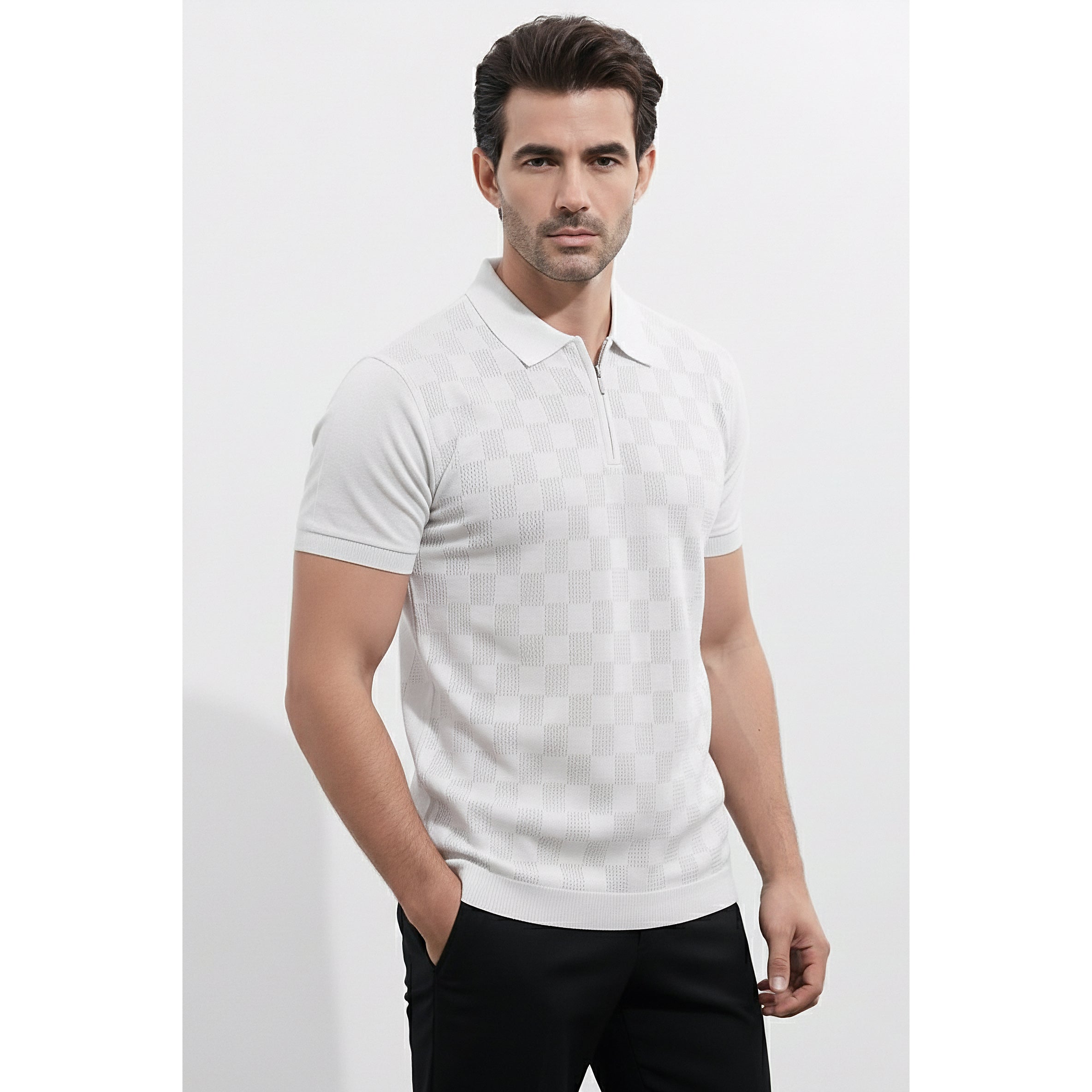 Mens Knitted Polo