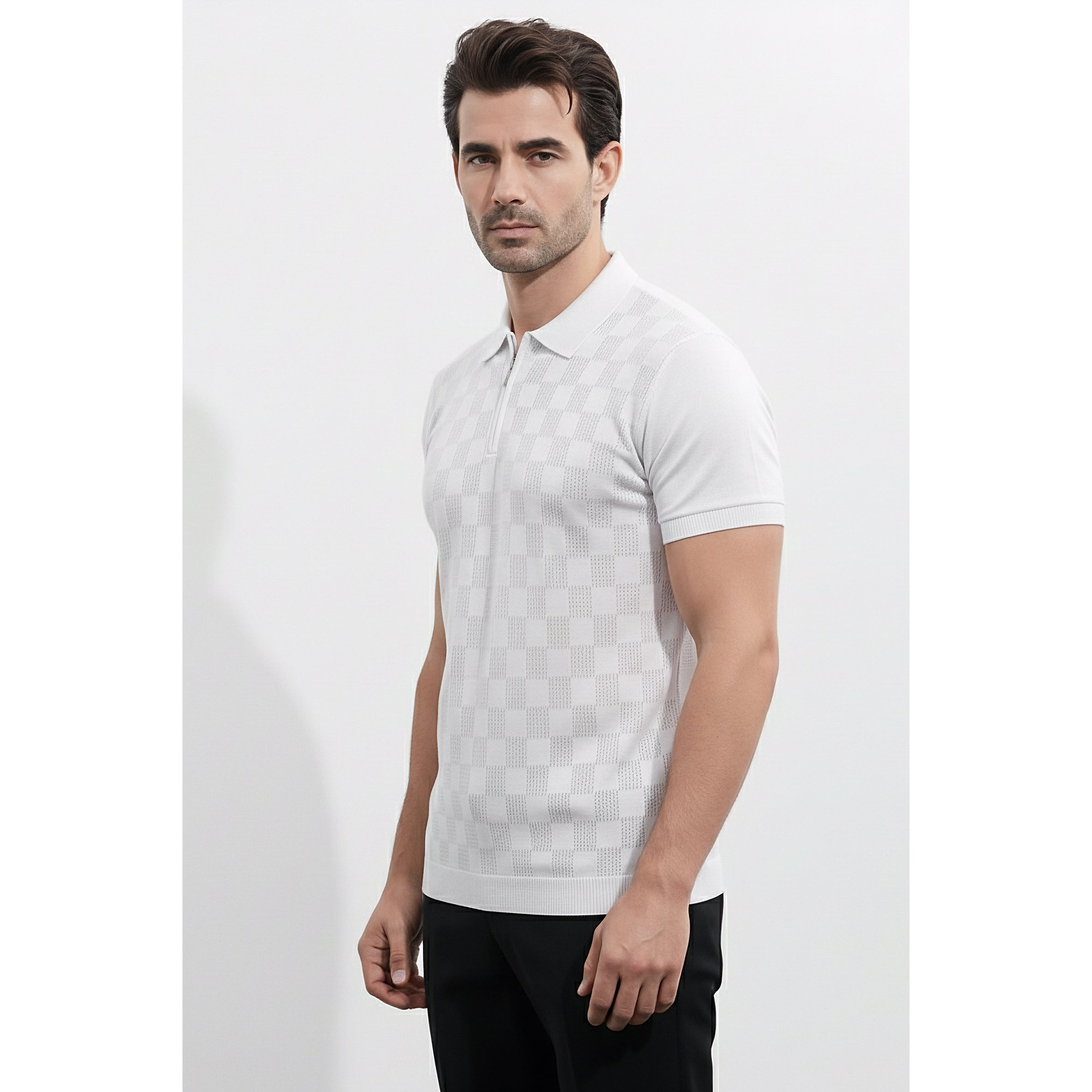 Mens Knitted Polo