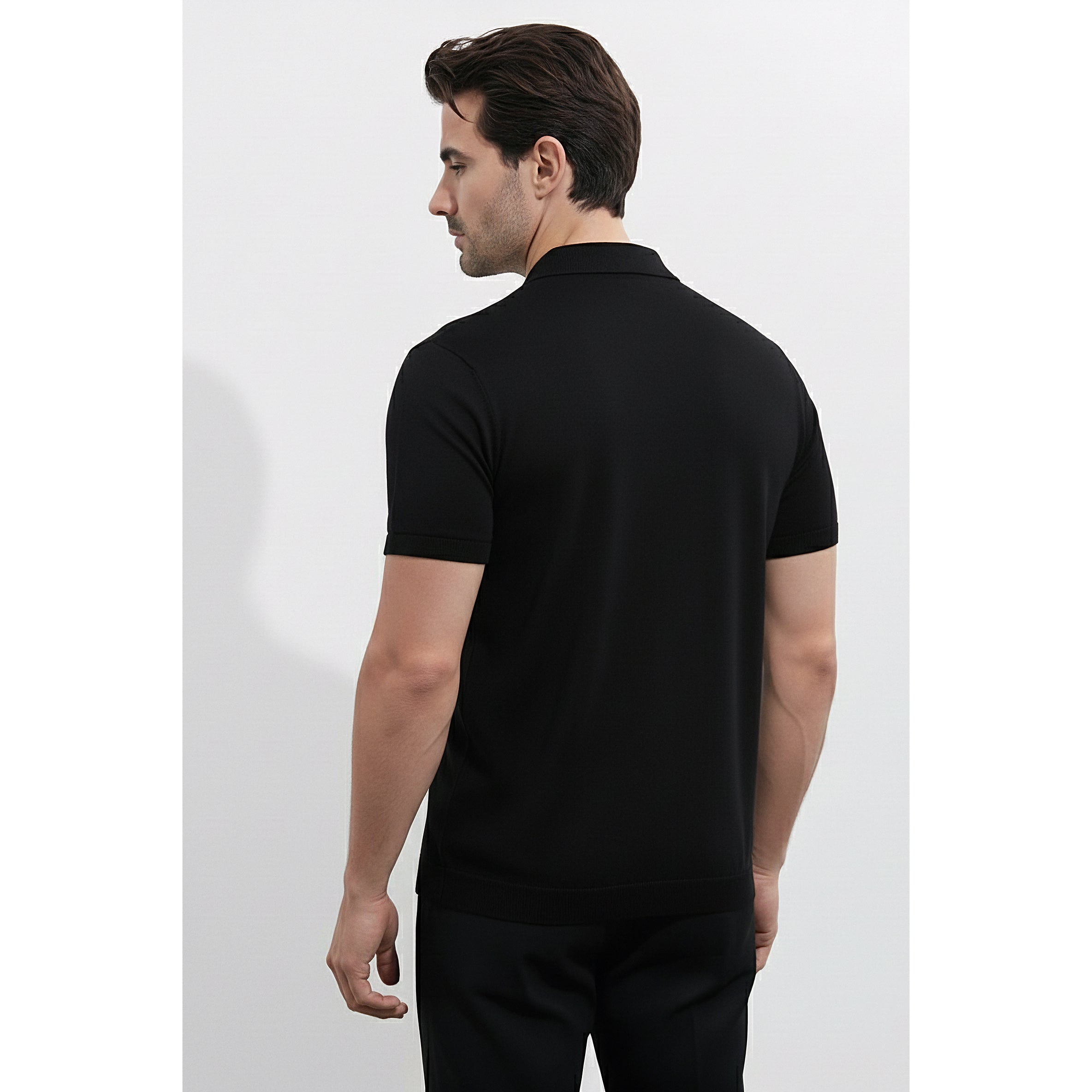 Mens Knitted Polo