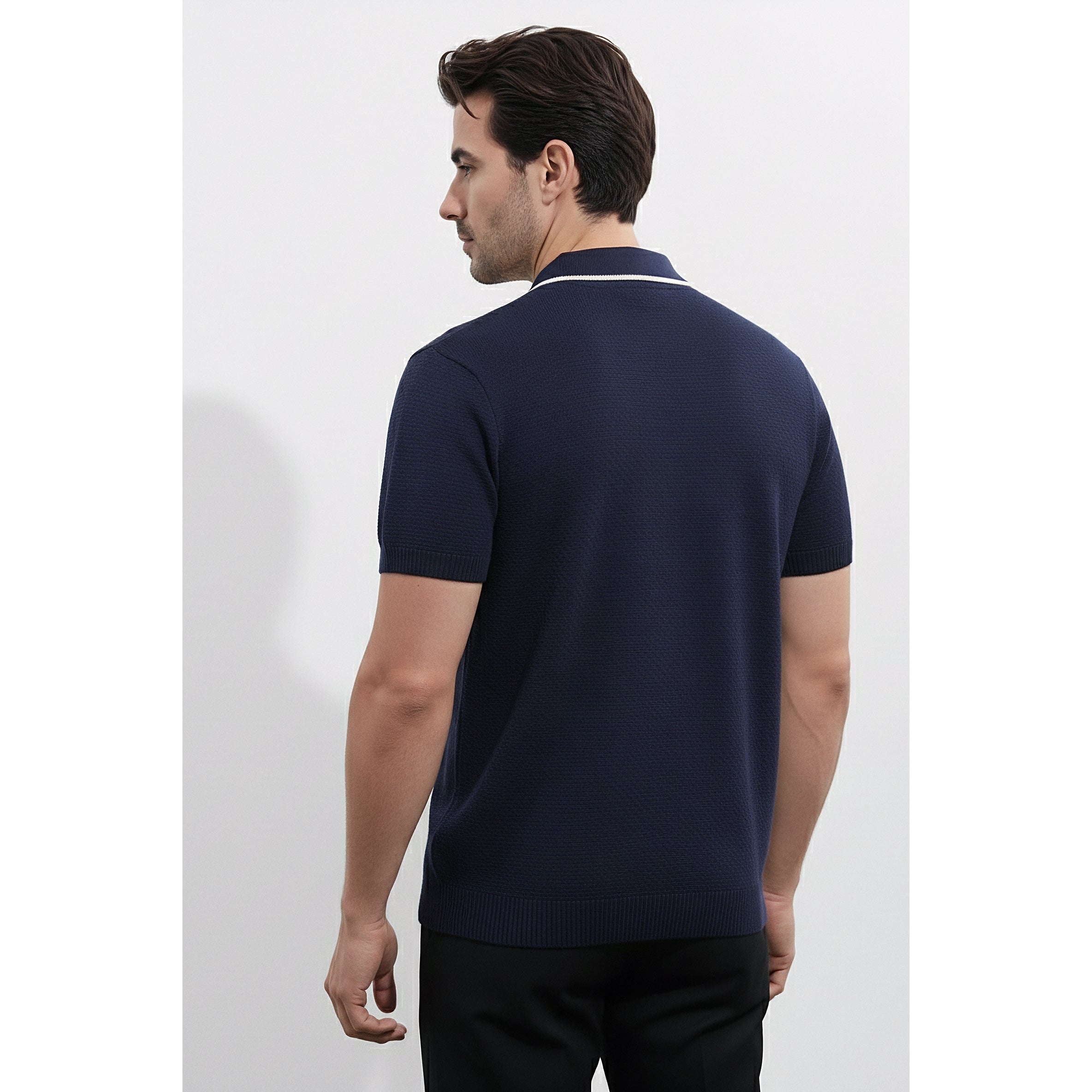 Mens Knitted Polo