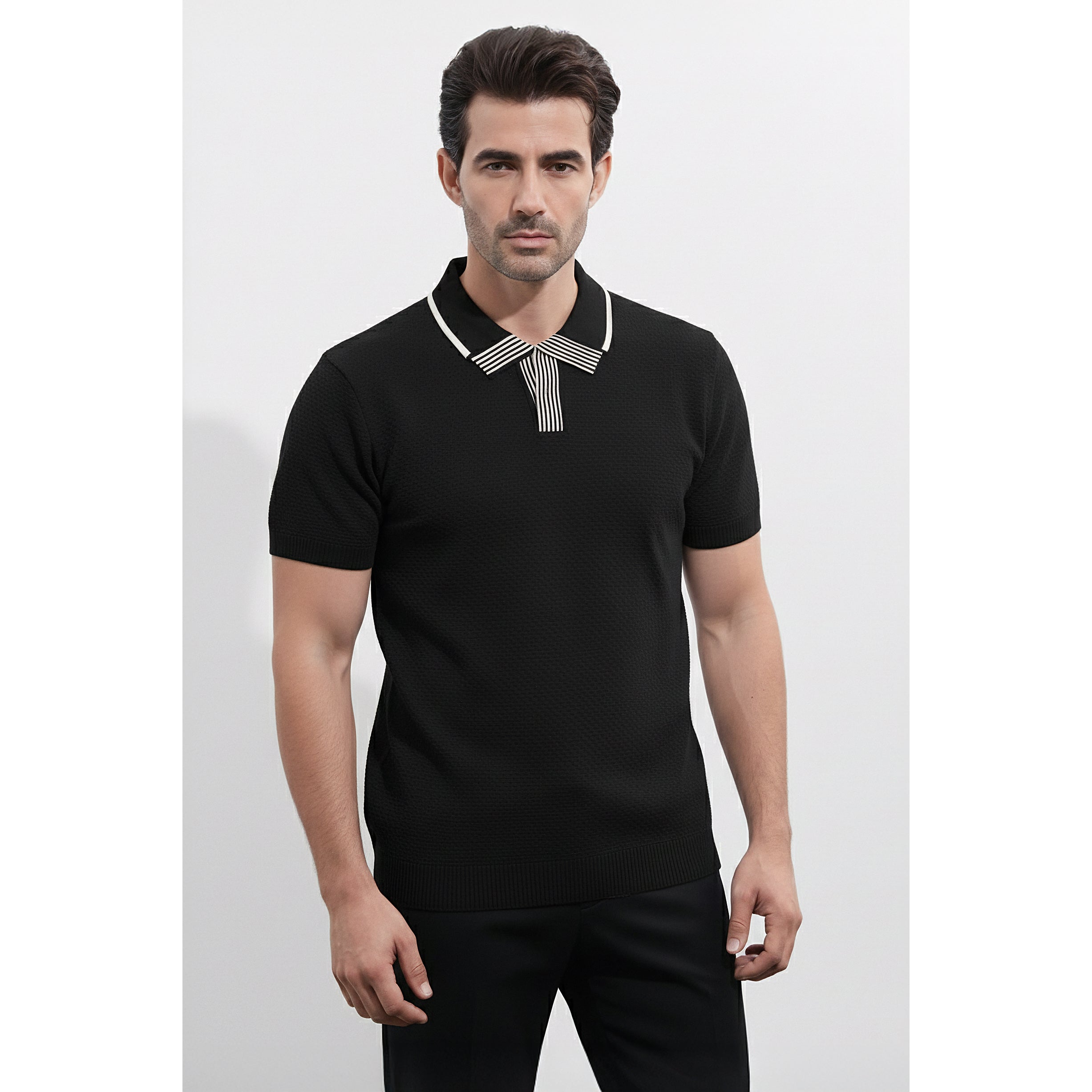 Mens Knitted Polo