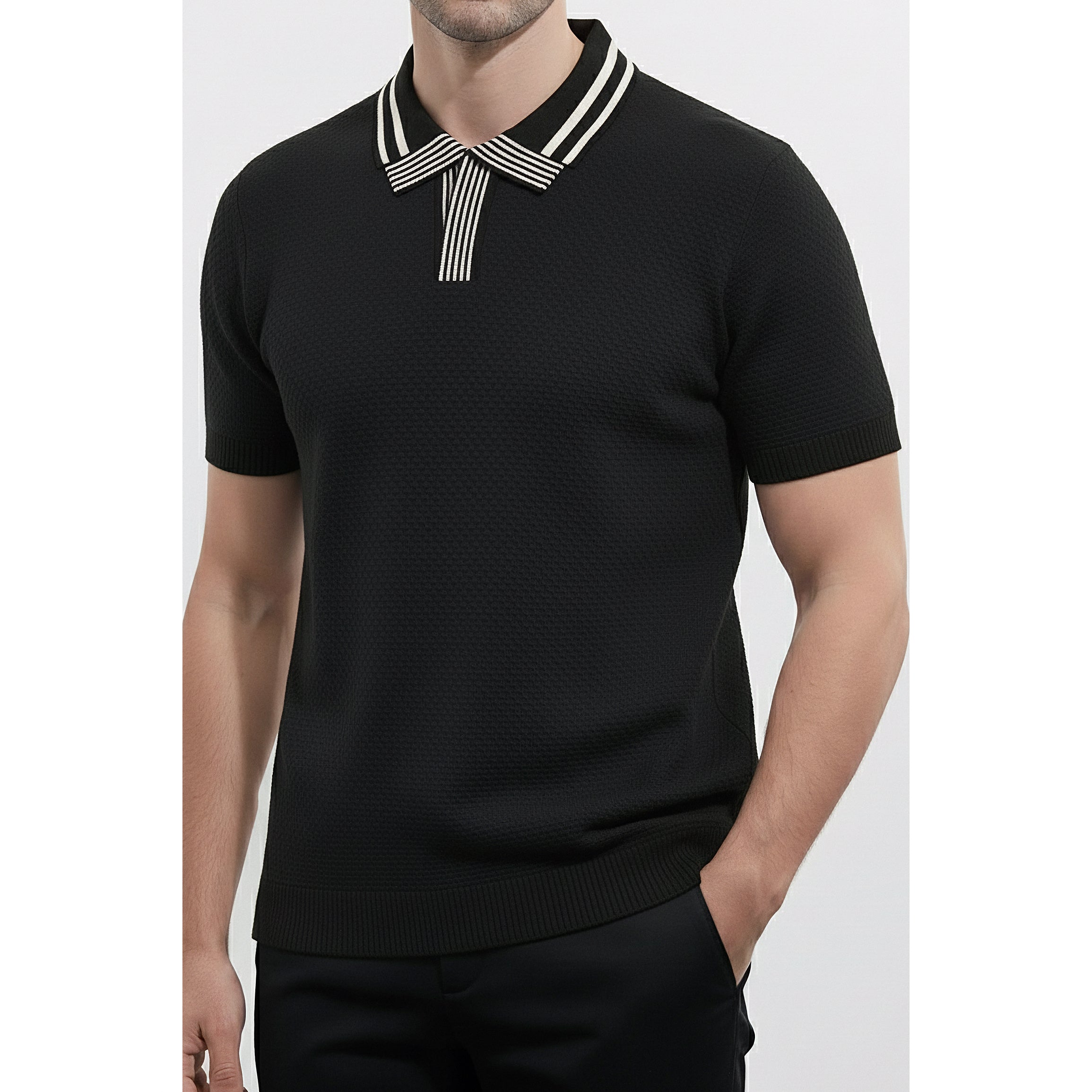 Mens Knitted Polo