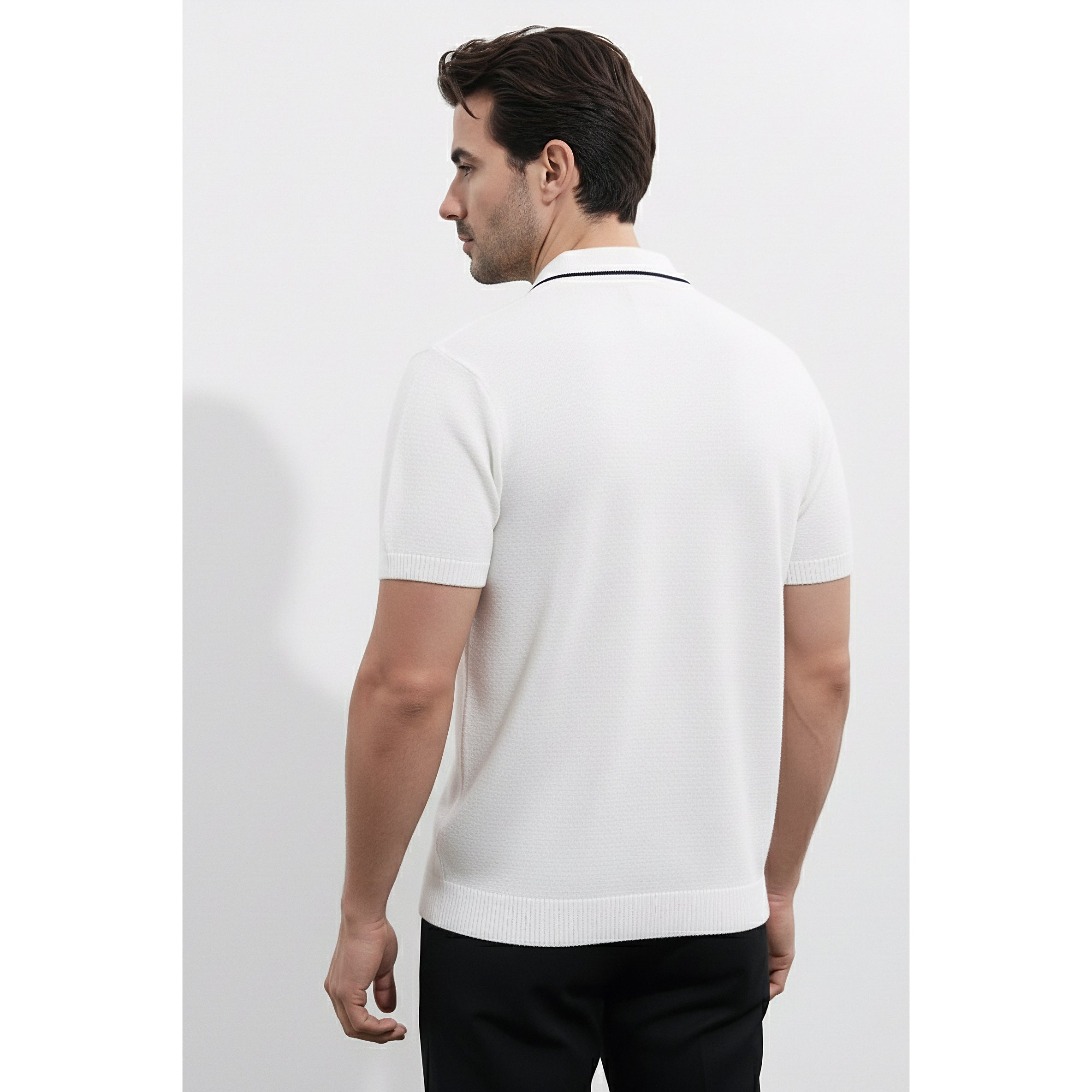 Mens Knitted Polo