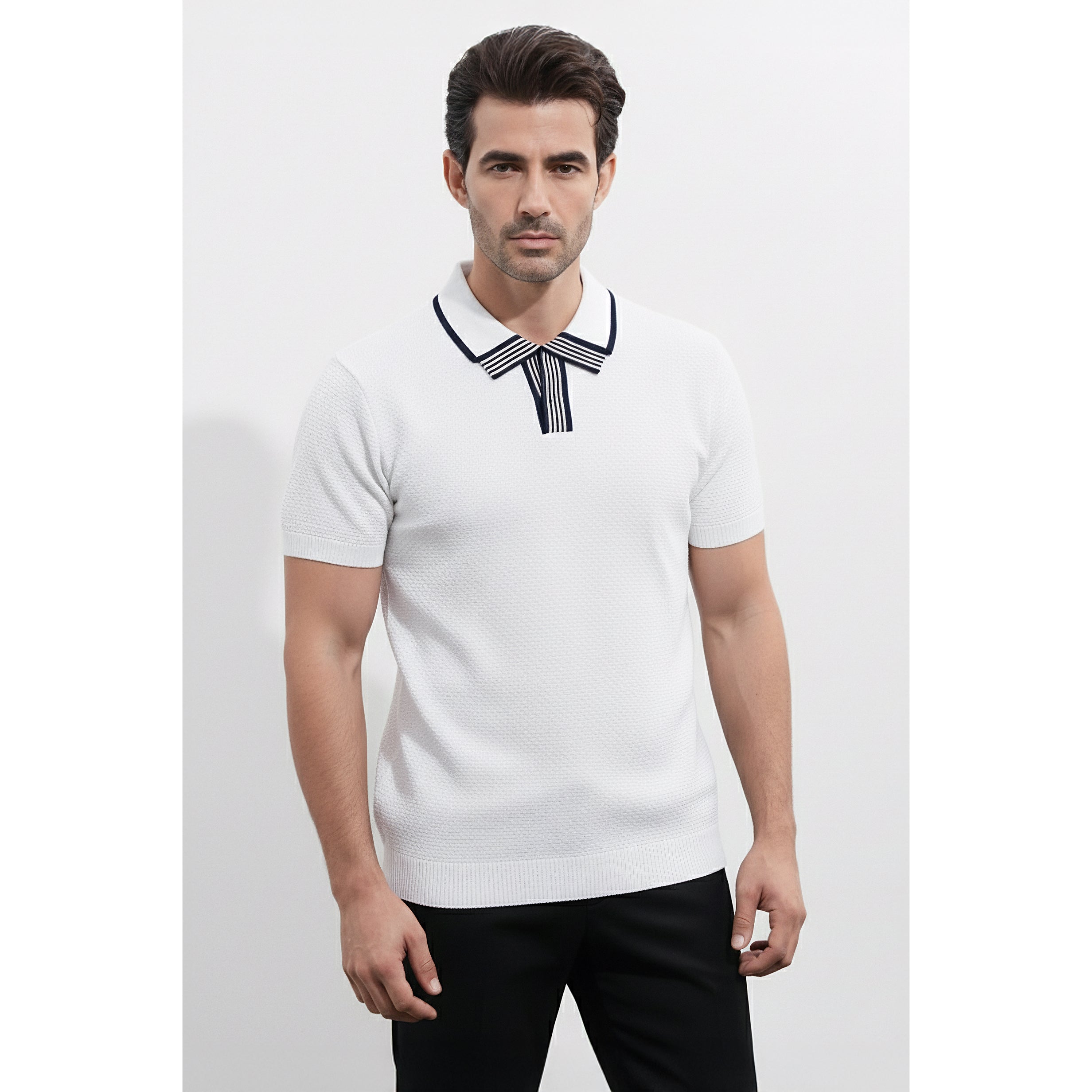 Mens Knitted Polo