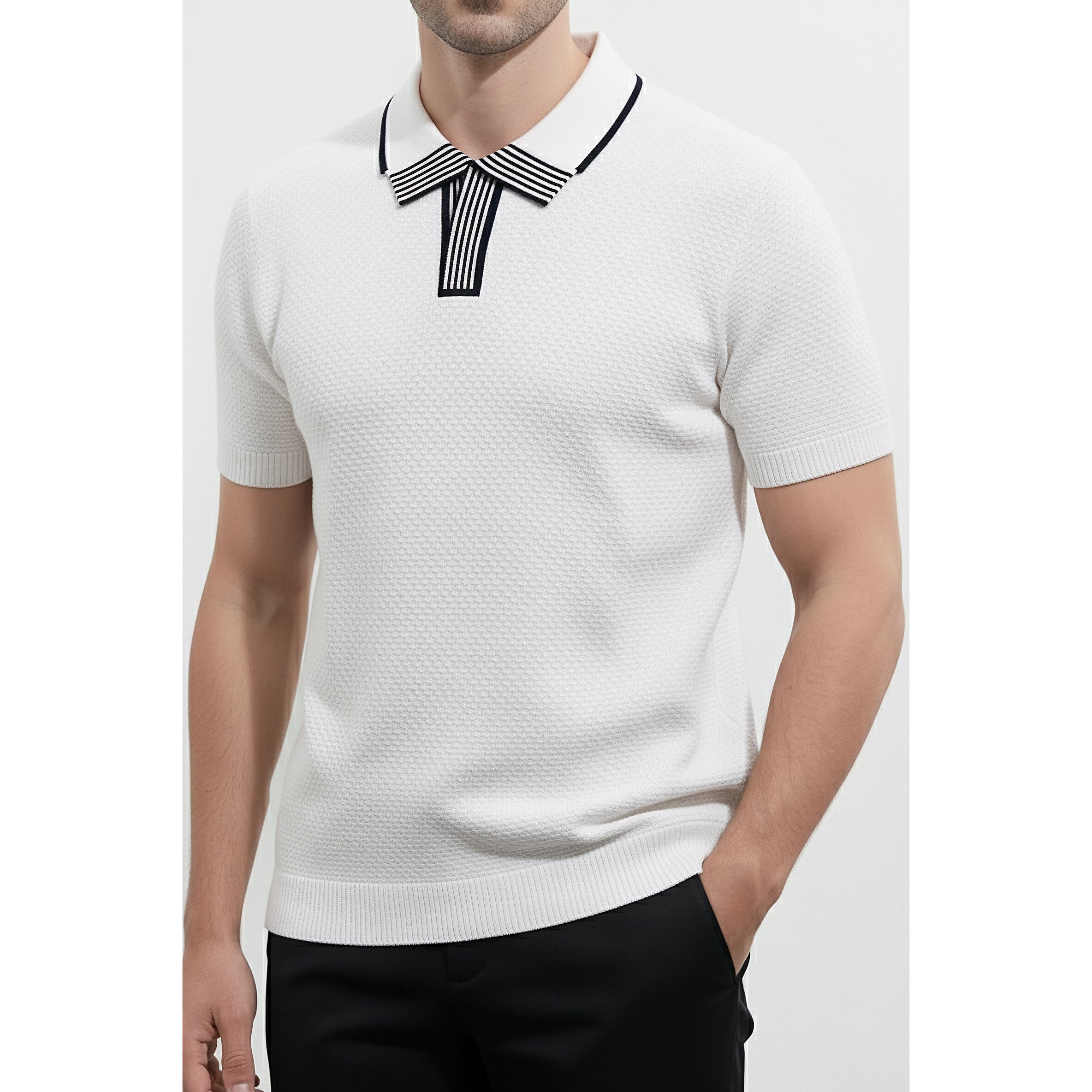 Mens Knitted Polo