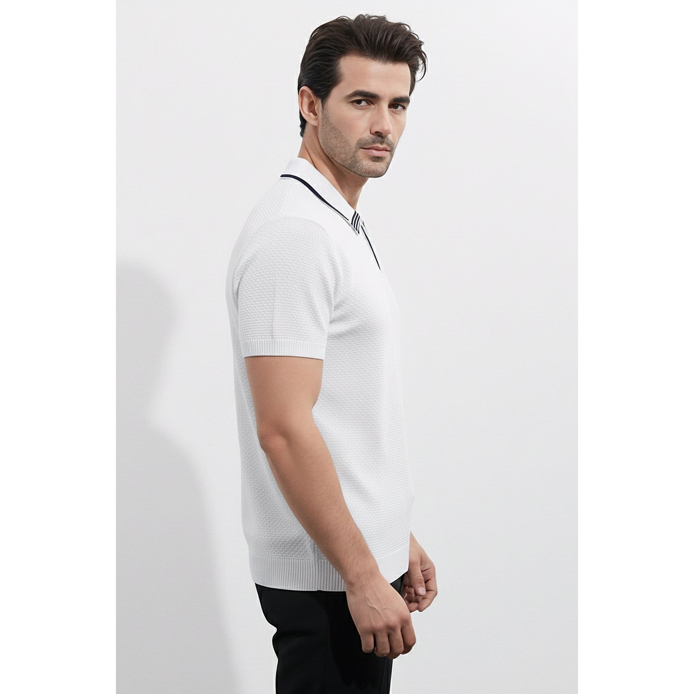Mens Knitted Polo