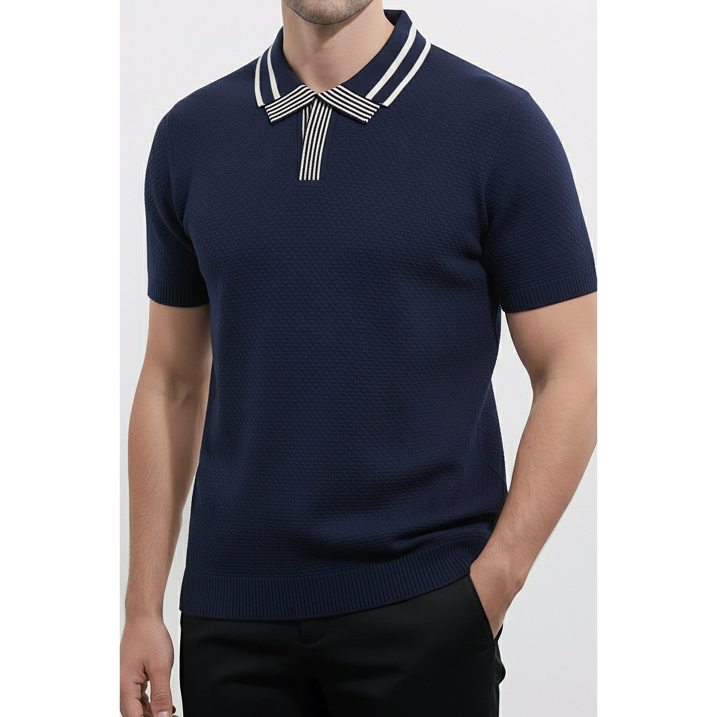 Mens Knitted Polo