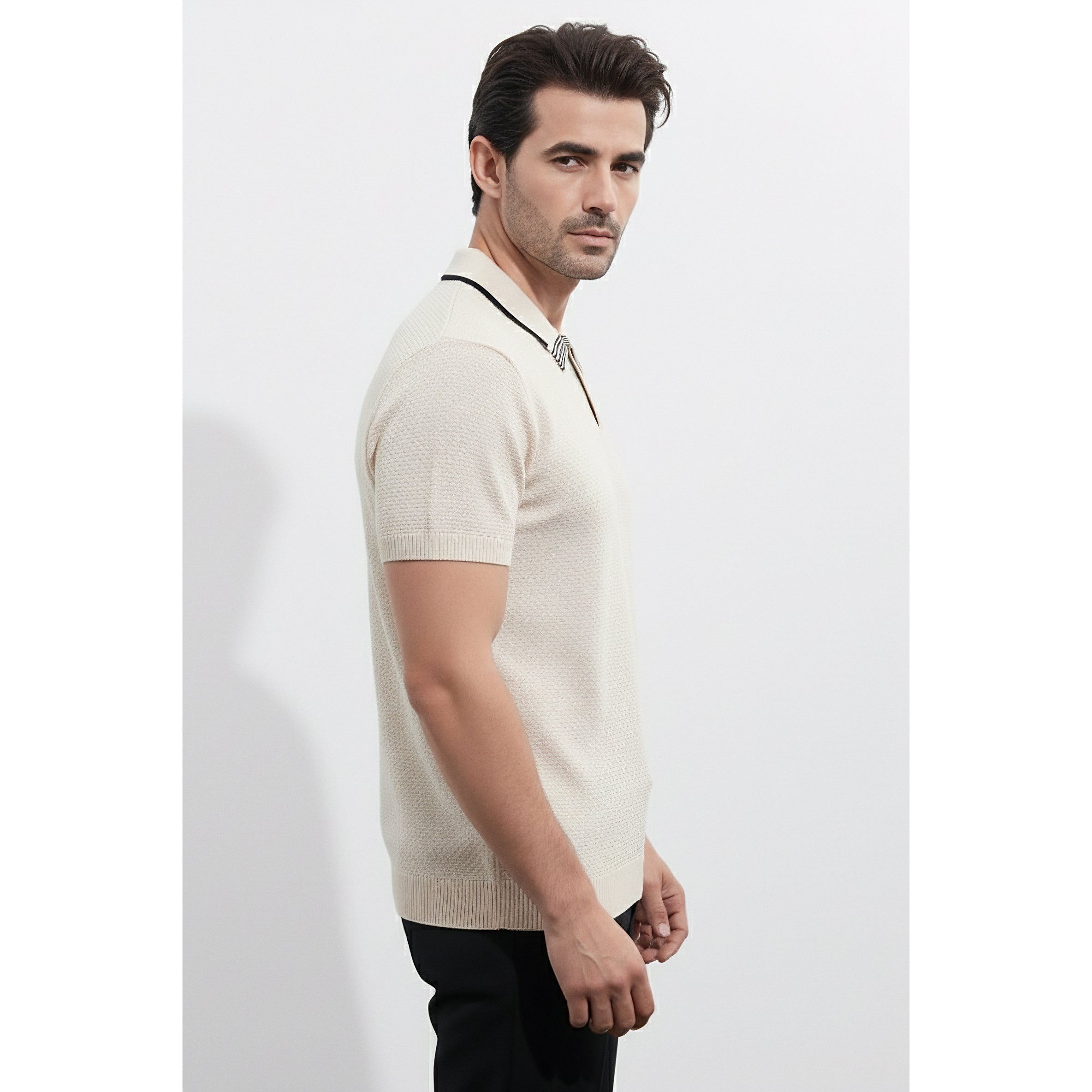 Mens Knitted Polo
