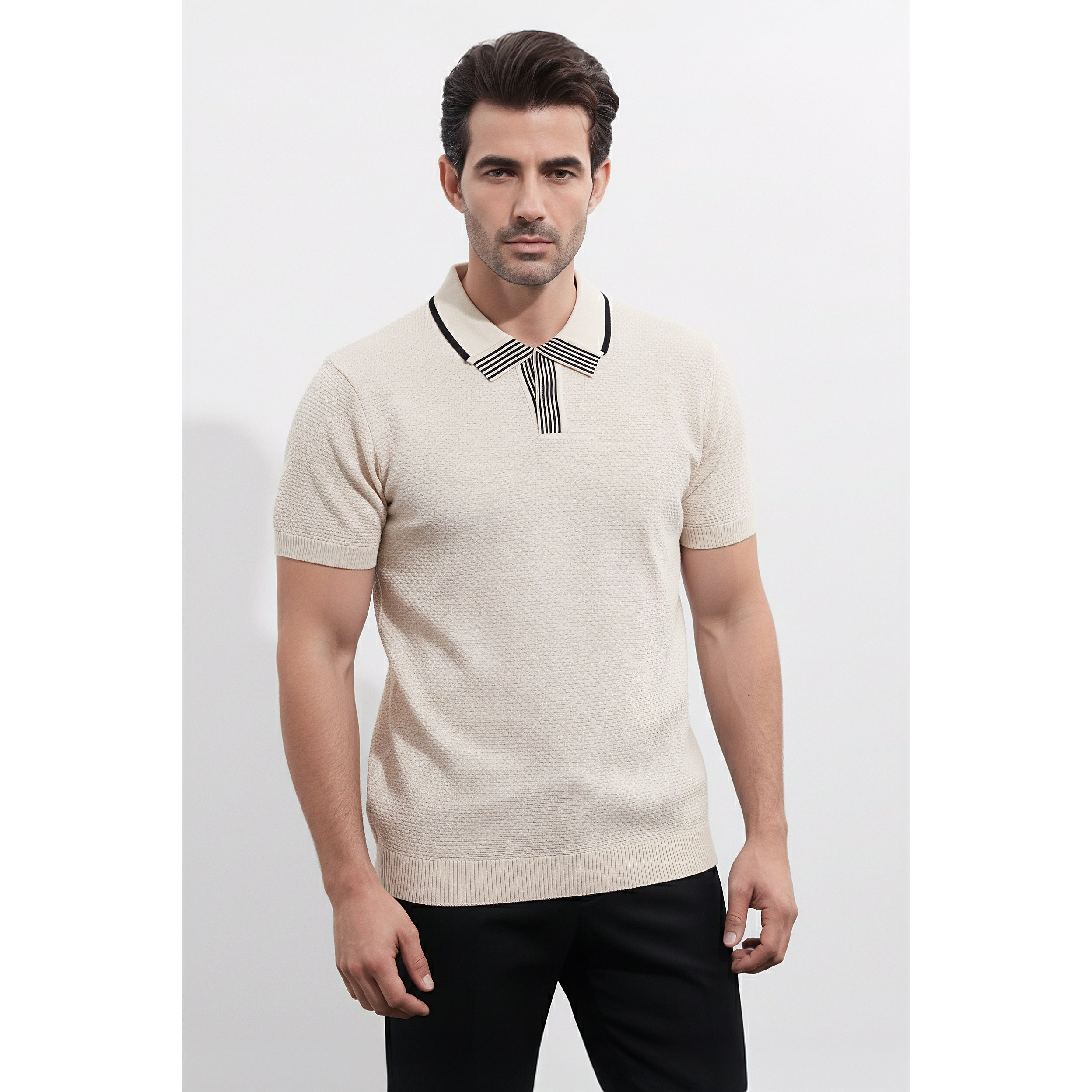 Mens Knitted Polo