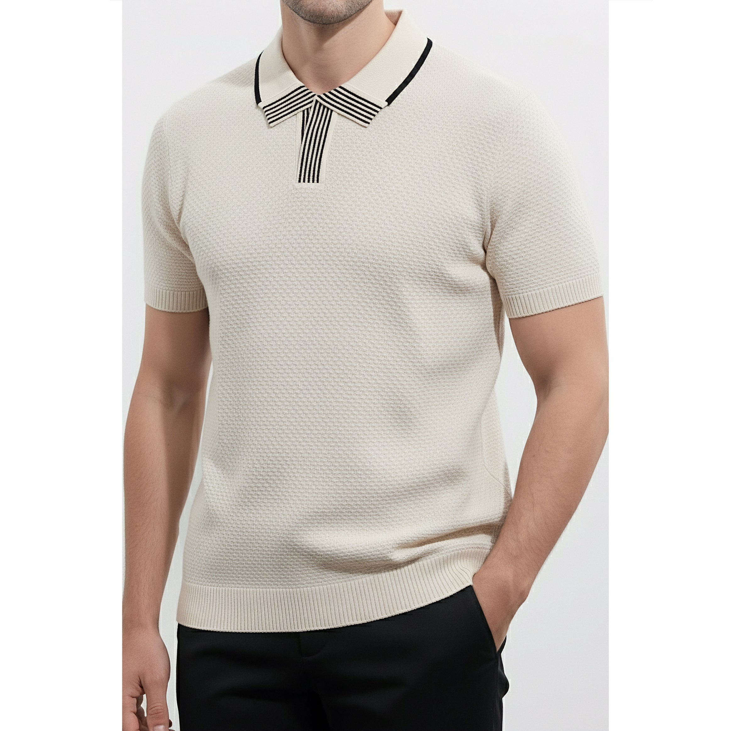 Mens Knitted Polo