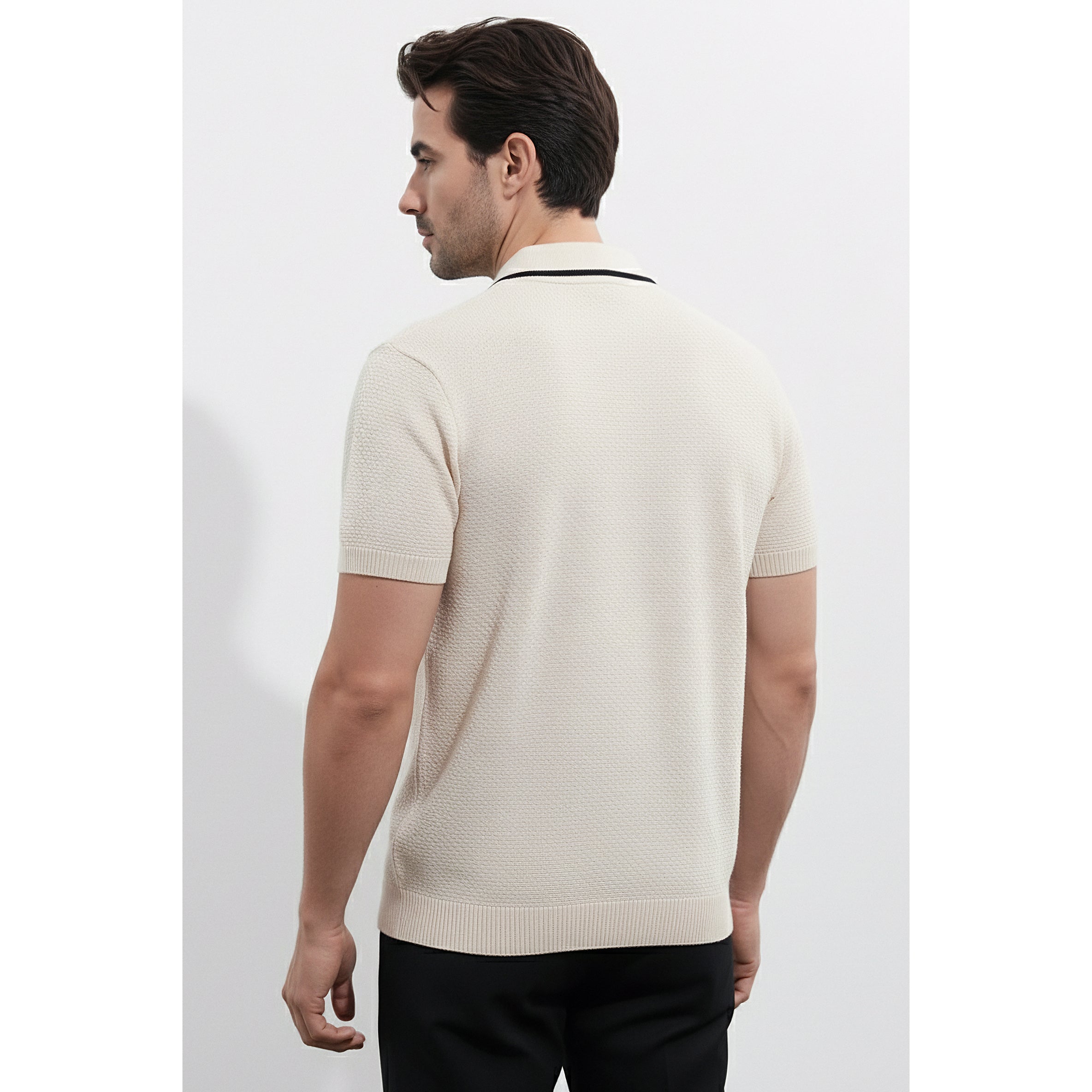 Mens Knitted Polo