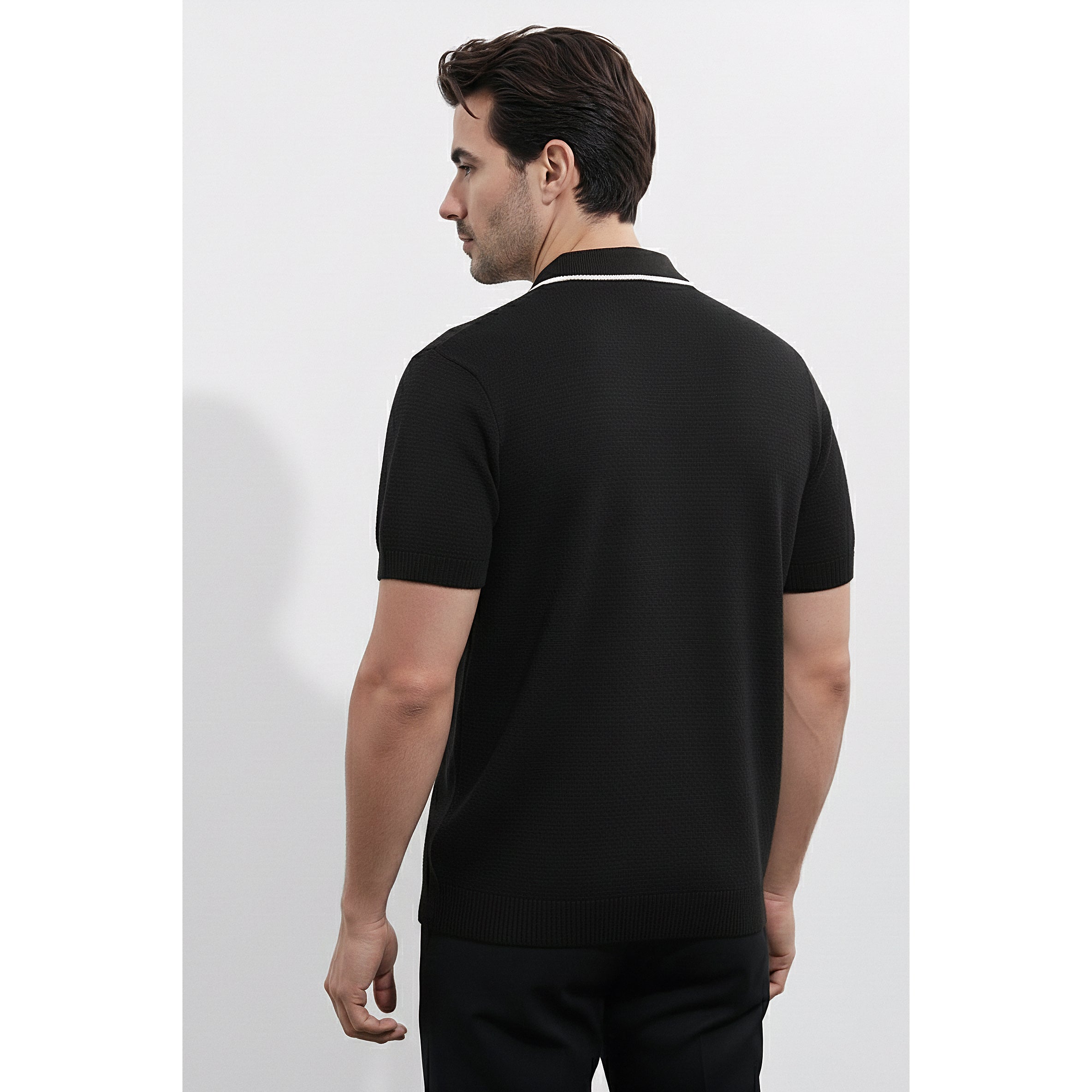 Mens Knitted Polo