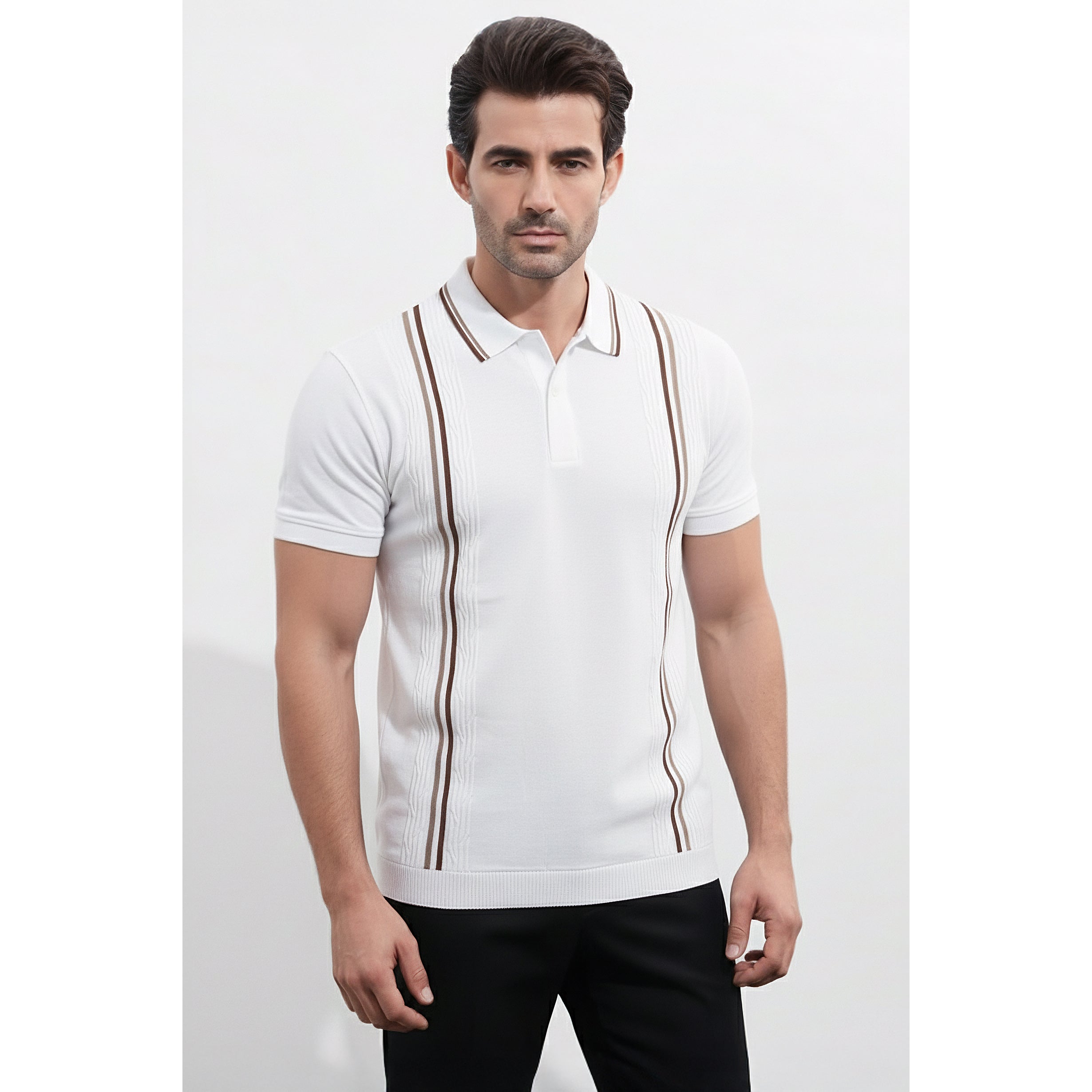 Mens Knitted Polo