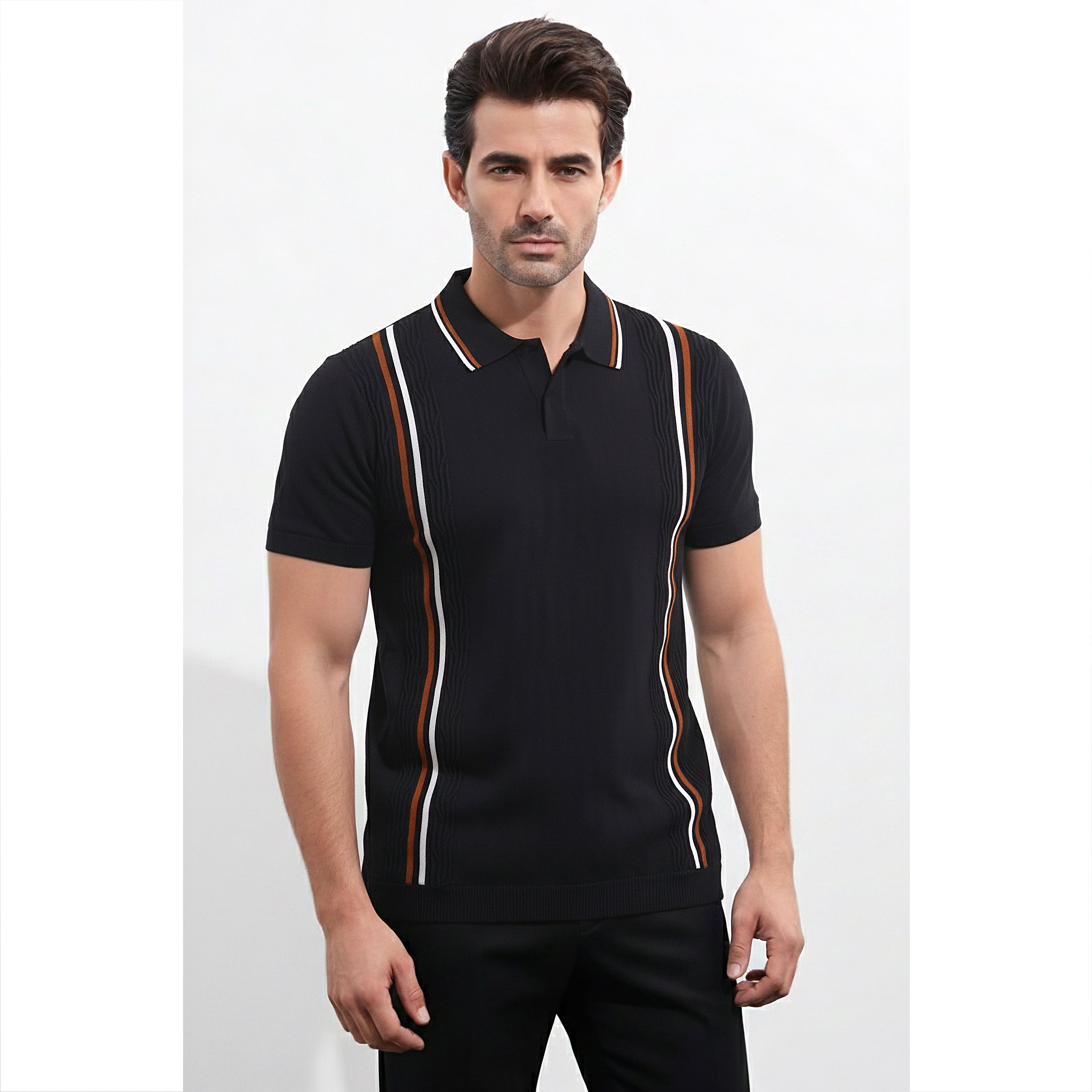 Mens Knitted Polo